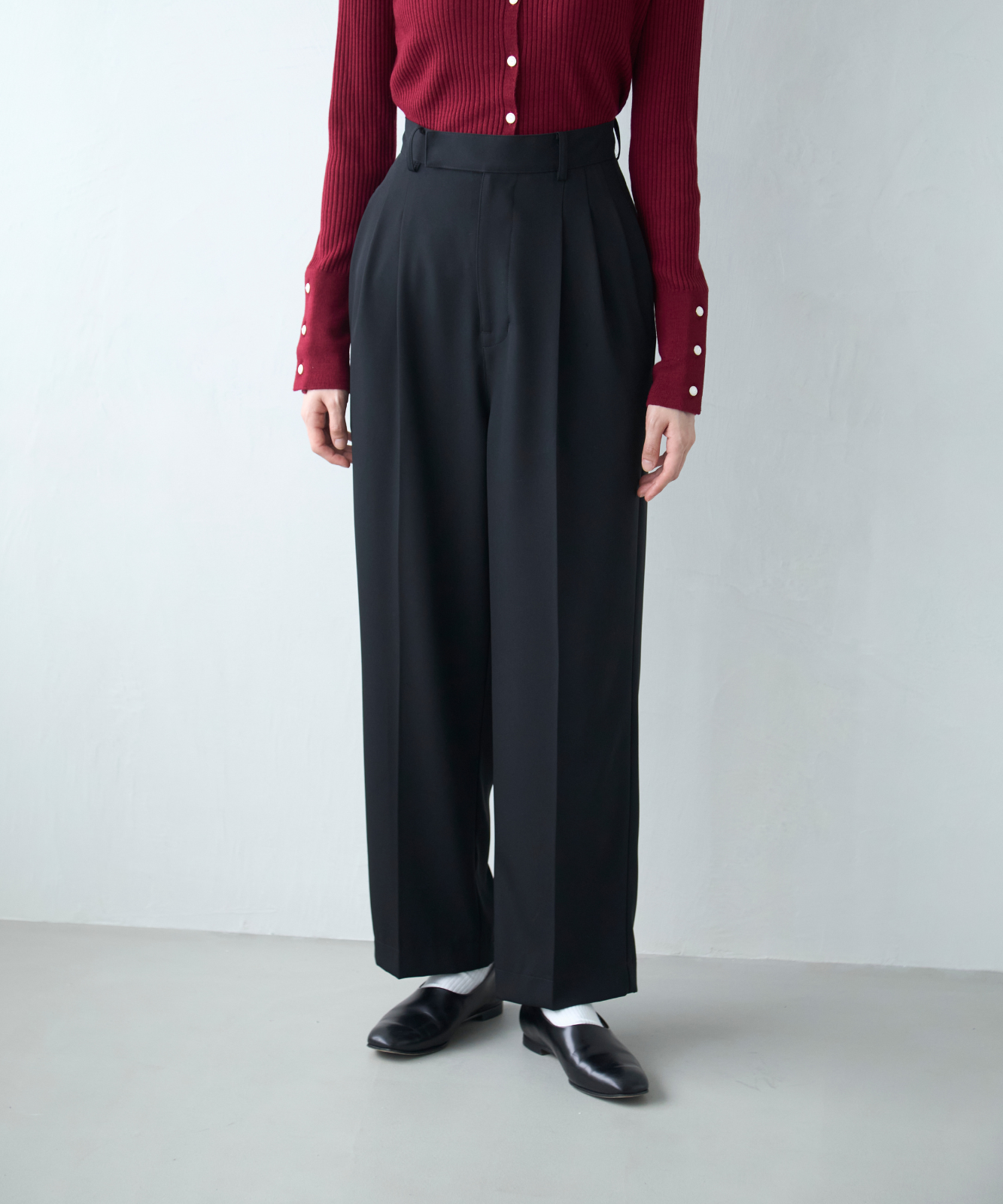 ≪通常販売≫toro tuck slacks(トロタックスラックス)- ブラック -