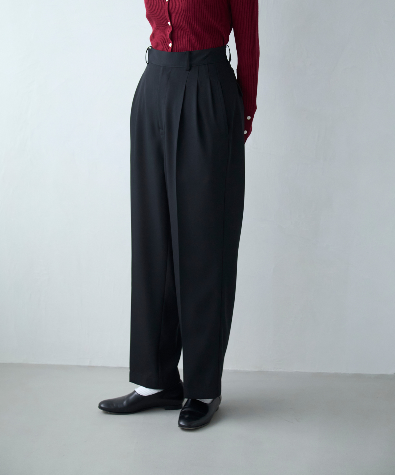 ≪通常販売≫toro tuck slacks(トロタックスラックス)- ブラック -