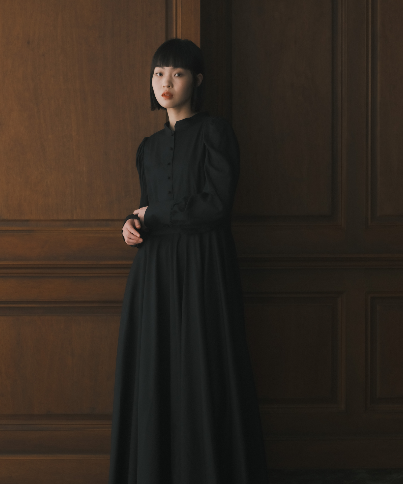 foufou THE DRESS #37ブラックシアードレス ワンピース | mdh.com.sa