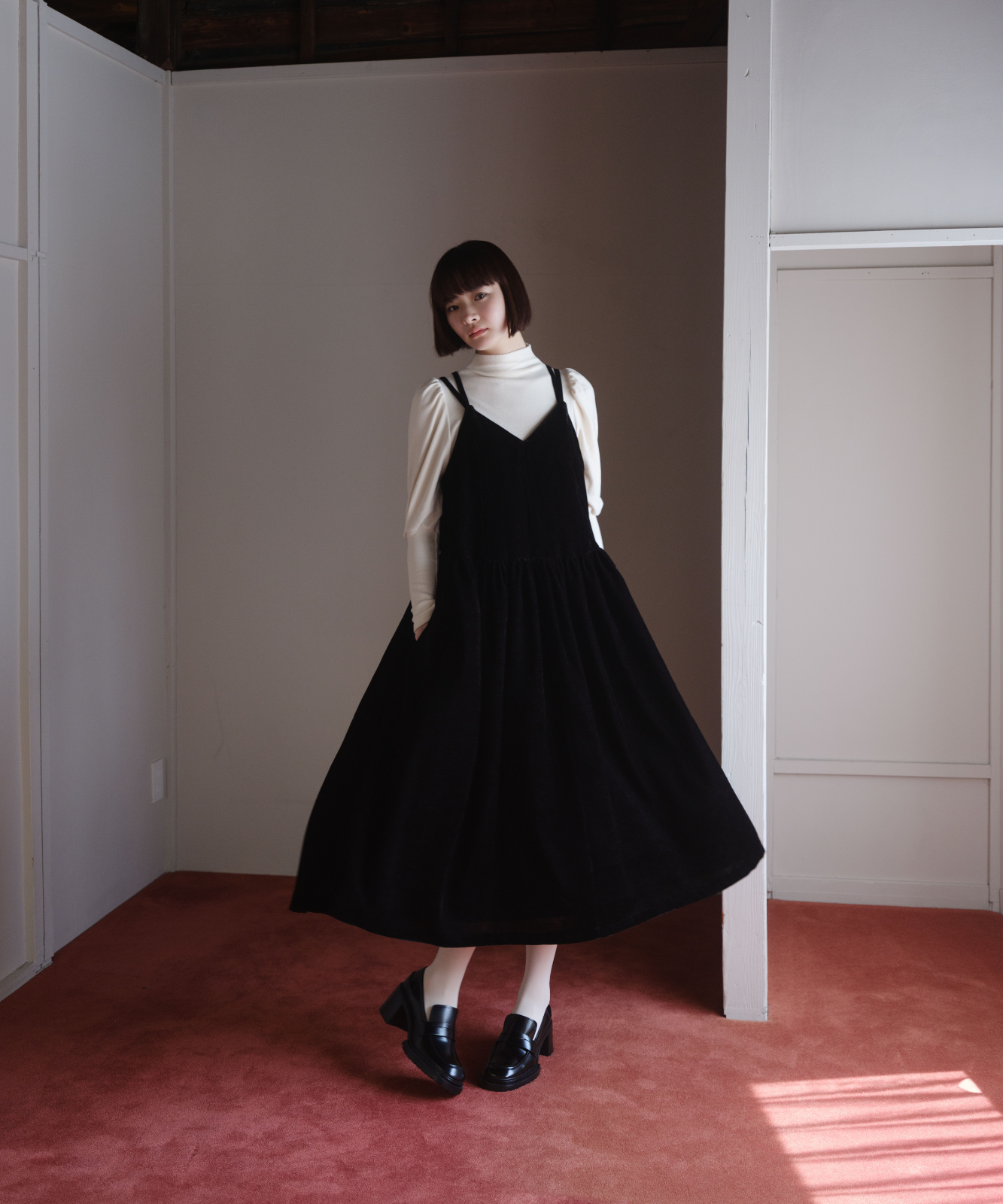 ≪通常販売≫【THE DRESS #66】velvet cami dress 