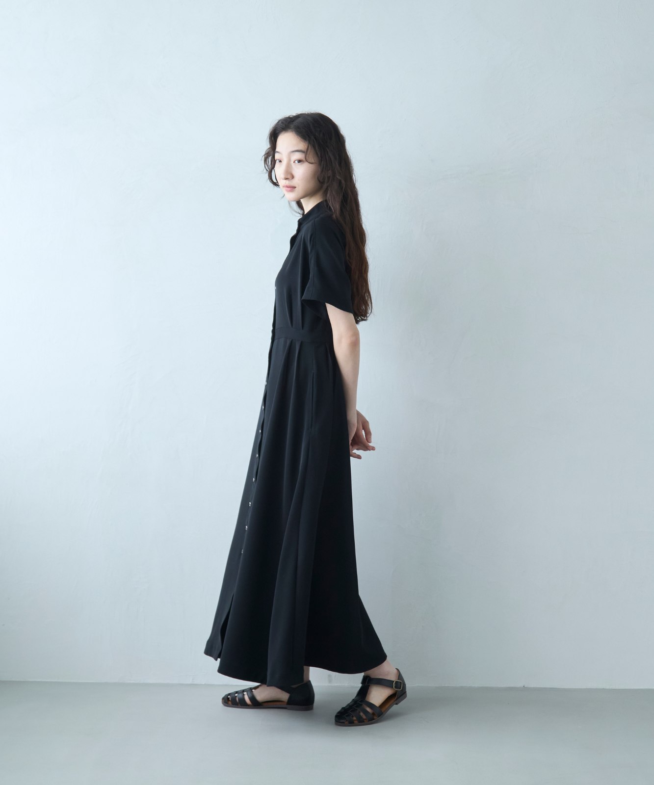≪通常販売≫【THE DRESS #63】stand collar dolman sleeve dress(スタンドカラードルマンスリーブドレス)≪2025年7月11日15:00販売開始≫