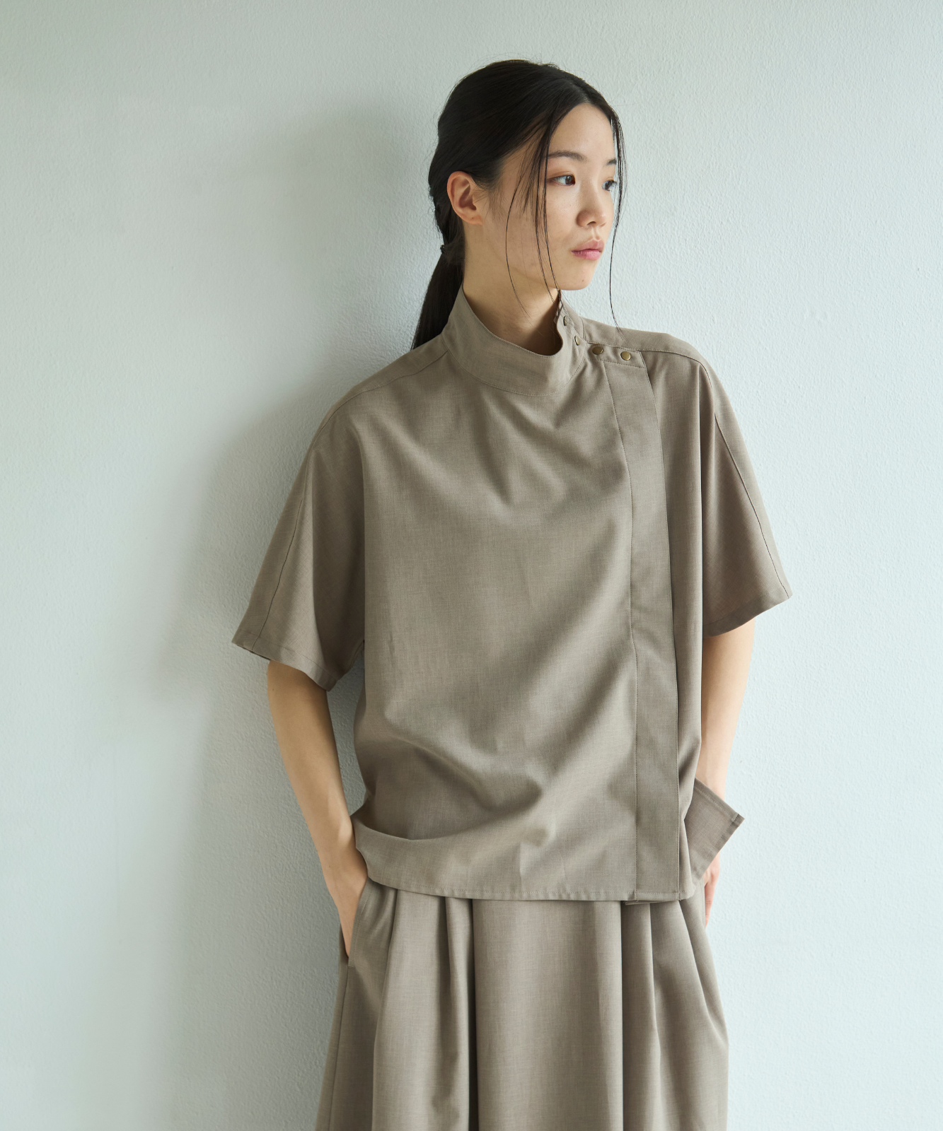 ≪通常販売≫high neck primitive flap blouse(ハイネックプリミティブフラップブラウス)≪2025年5月27日15:00販売開始≫