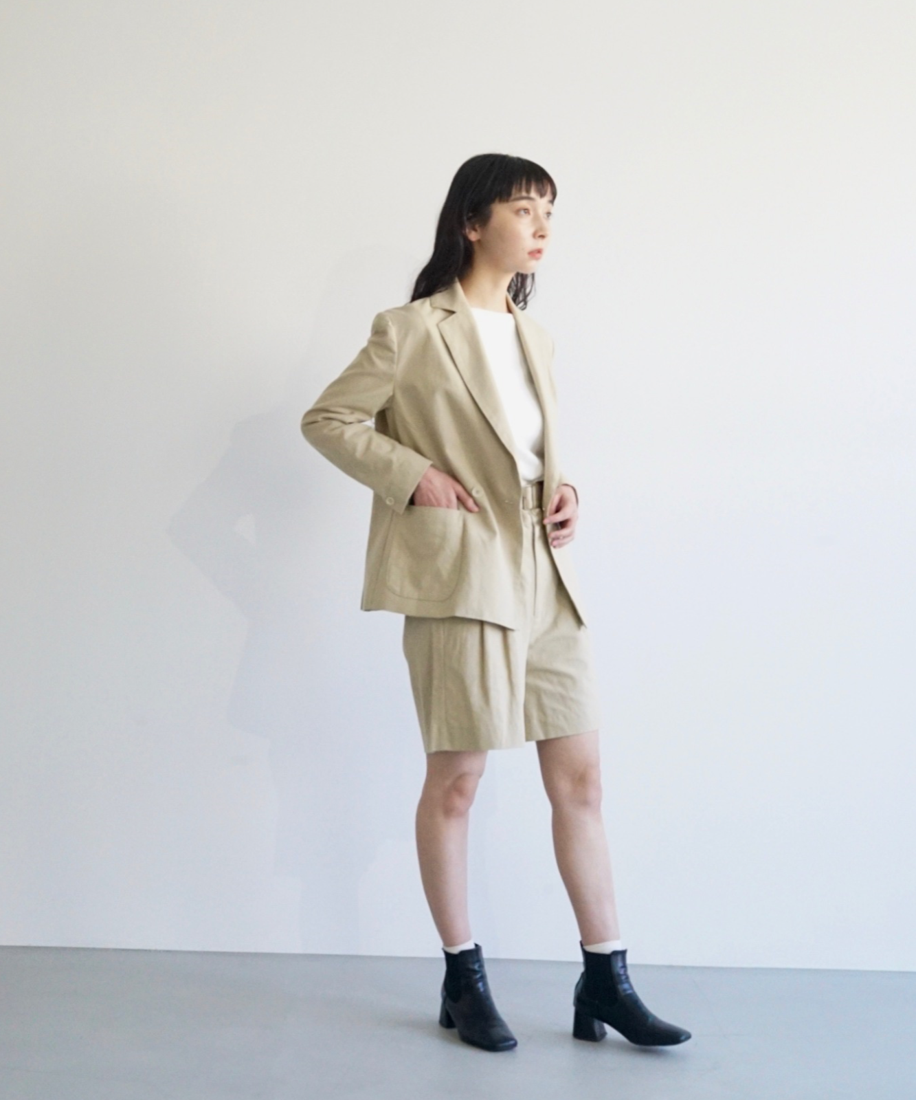 ≪在庫販売≫cotton linen double jacket(コットンリネンダブルジャケット)