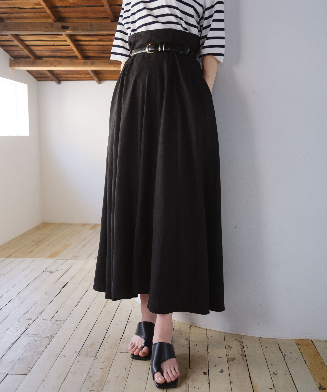 ≪通常販売≫linen flare skirt (リネンフレアスカート)