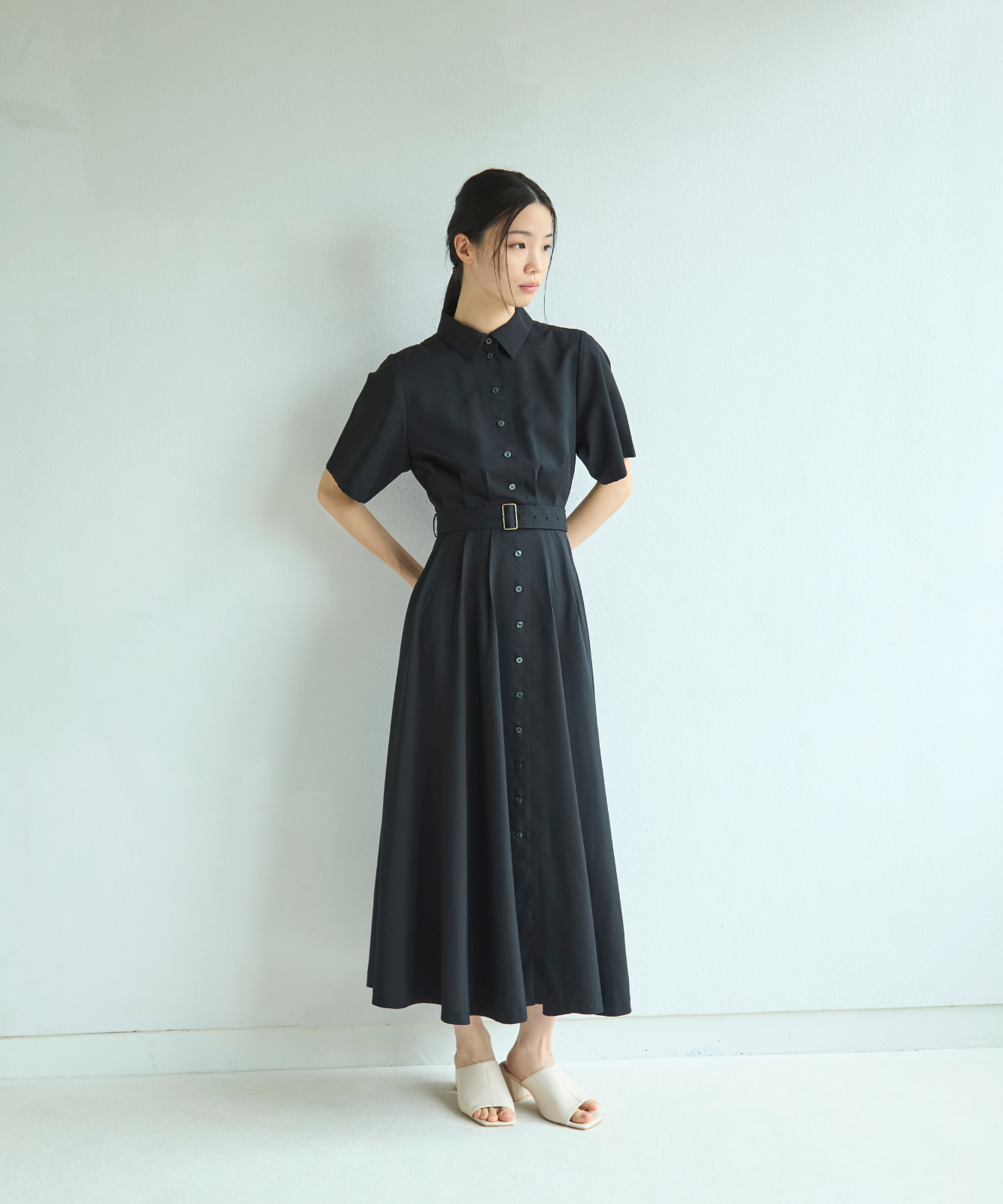 ≪予約販売≫【THE DRESS #62】shirt collar classical easy one piece(シャツカラークラシカルイージーワンピース)≪2025年6月13日17:00販売開始≫≪2025年7月発送予定≫