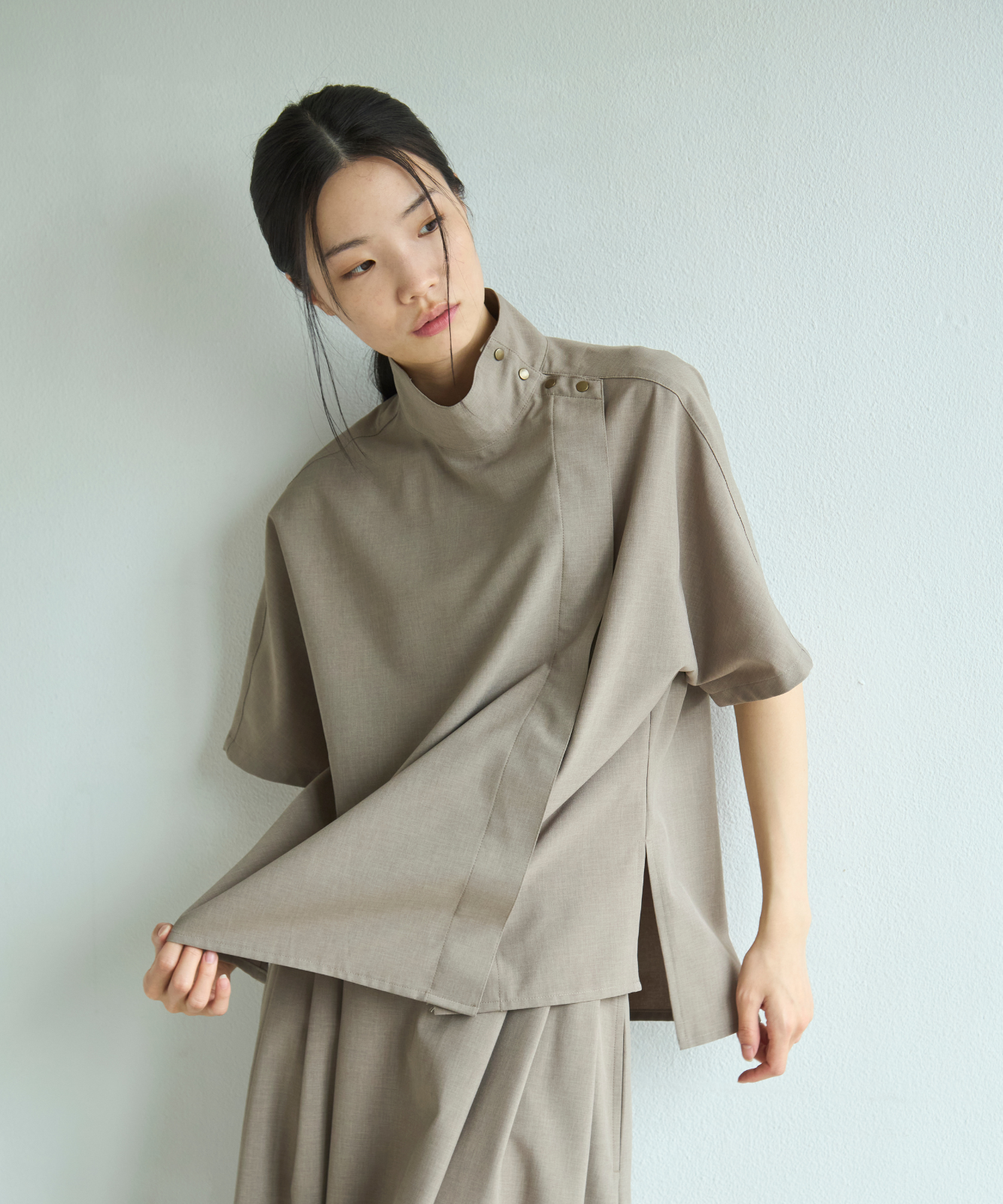 ≪通常販売≫high neck primitive flap blouse(ハイネックプリミティブフラップブラウス)≪2025年5月27日15:00販売開始≫