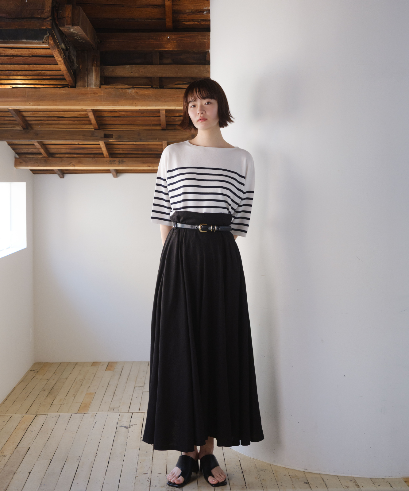 ≪通常販売≫linen flare skirt (リネンフレアスカート)