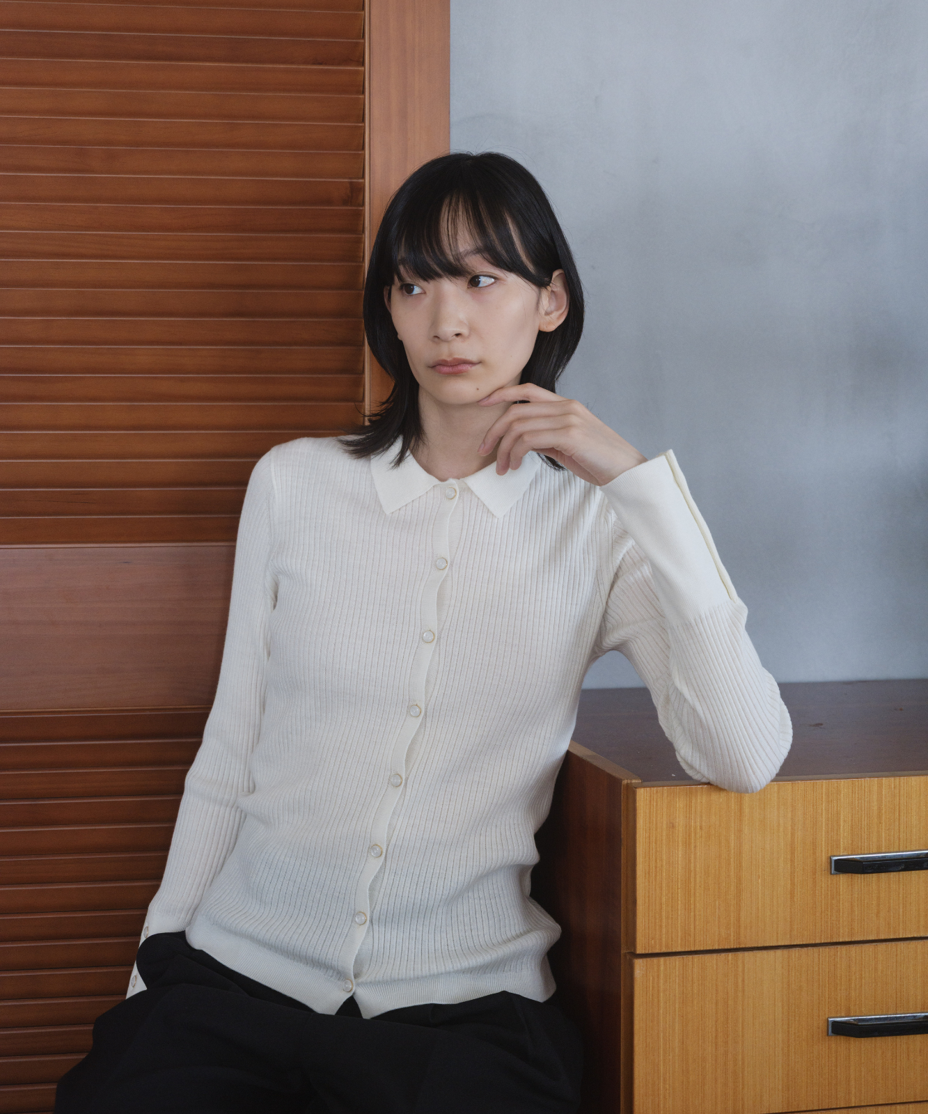 ≪通常販売≫knit polo cardigan(ニットポロカーディガン) – THE ≪通常販売≫knit polo cardigan(ニットポロカーディガン) – THE