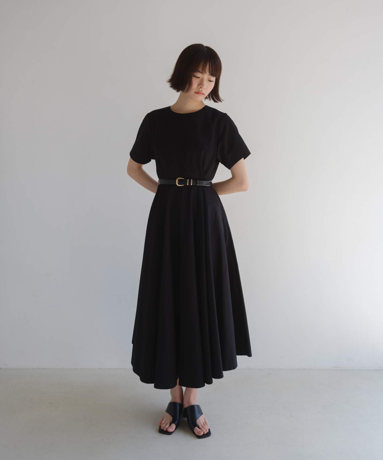 ≪通常販売≫【THE DRESS #00】black flare onepiece(ブラックフレアワンピース)