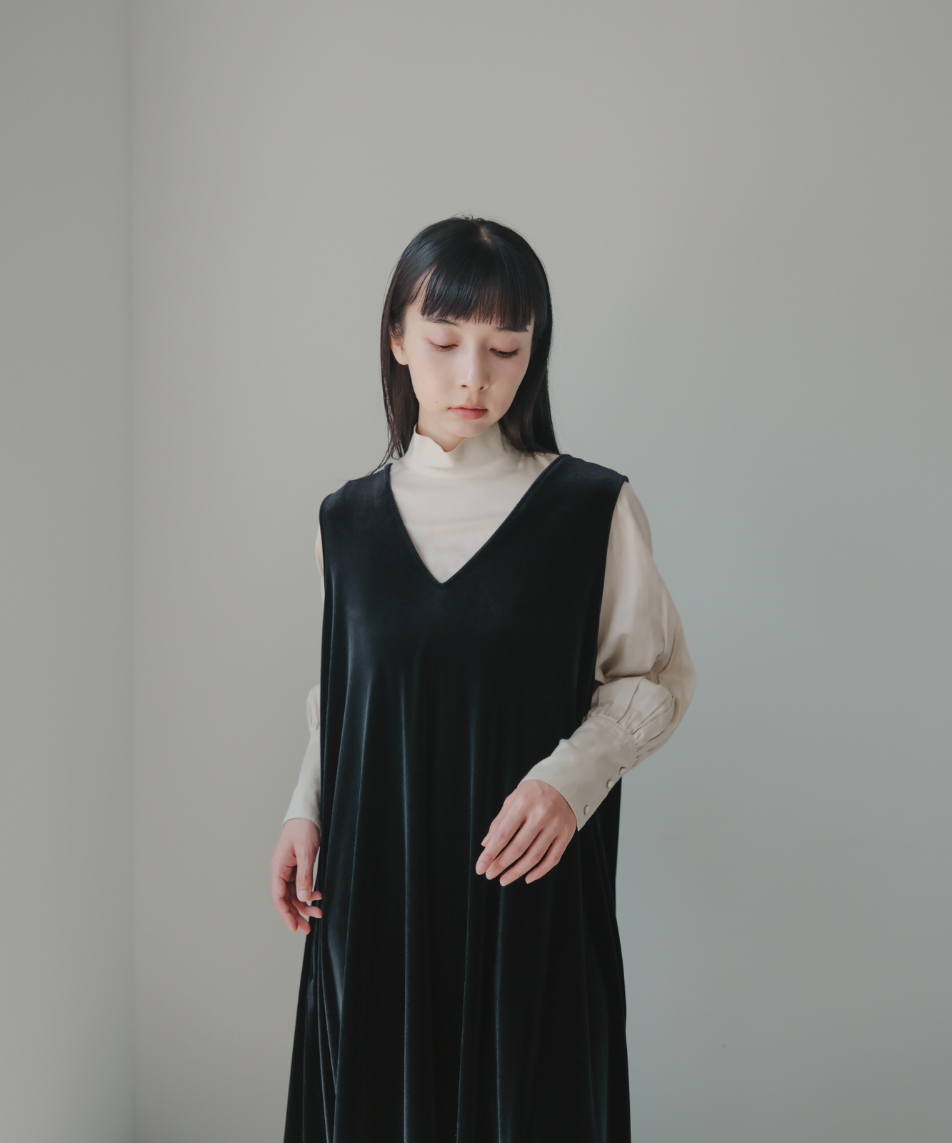 ≪通常販売≫high neck dress shirts (ハイネックドレスシャツ)