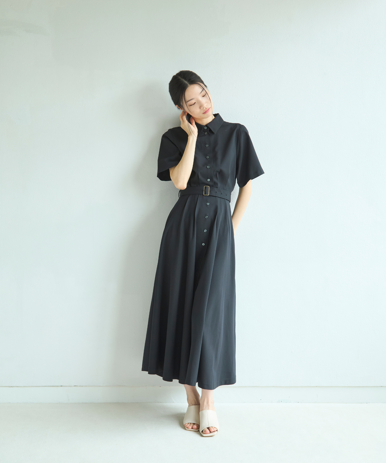 ≪予約販売≫【THE DRESS #62】shirt collar classical easy one piece(シャツカラークラシカルイージーワンピース)≪2025年6月13日17:00販売開始≫≪2025年7月発送予定≫