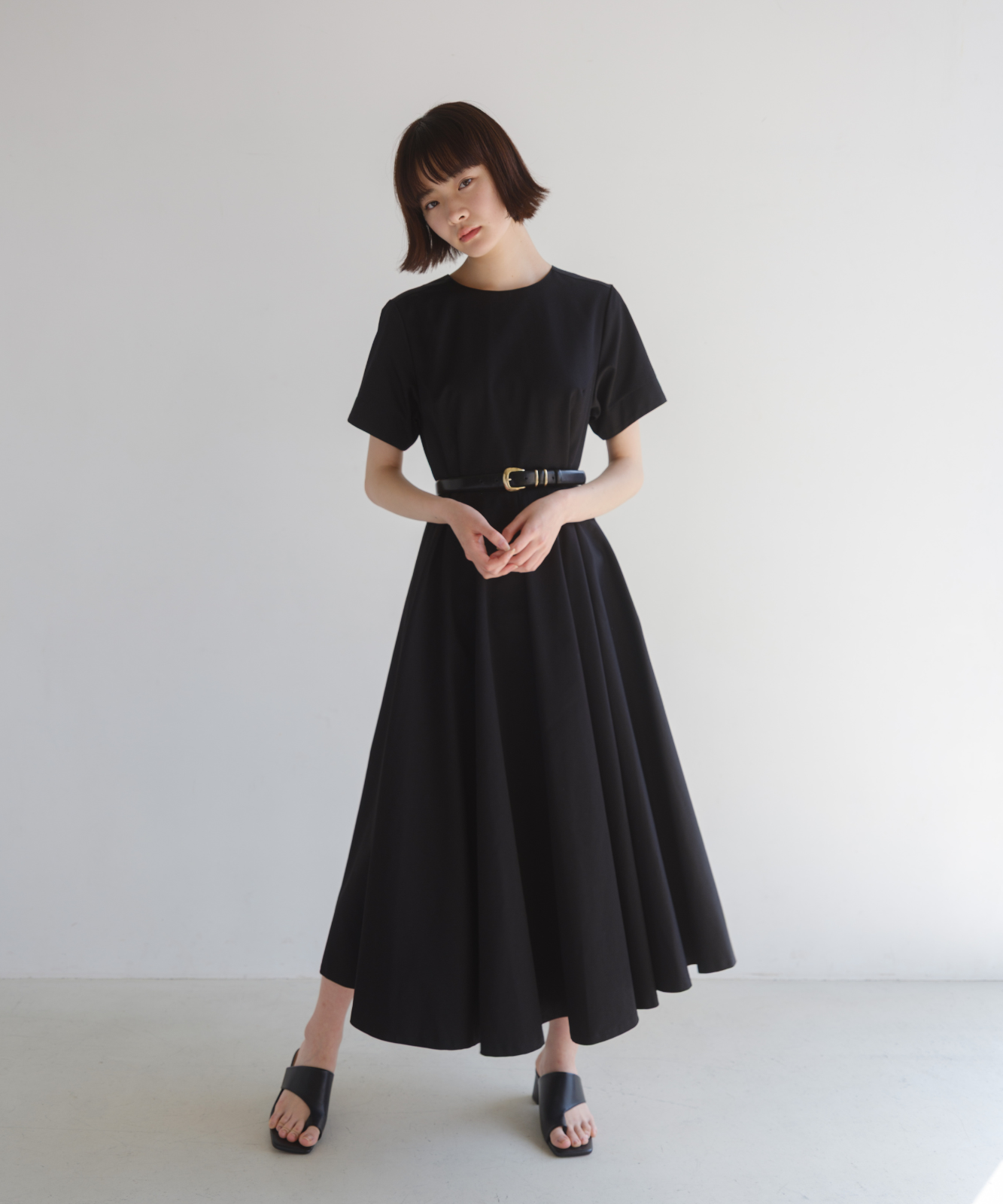 ≪通常販売≫【THE DRESS #00】black flare onepiece(ブラックフレアワンピース)