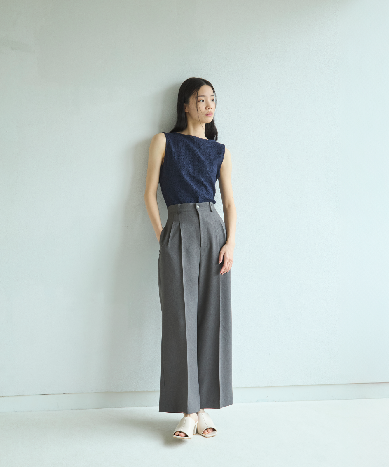 ≪通常販売≫two tuck slacks(ツータックスラックス)