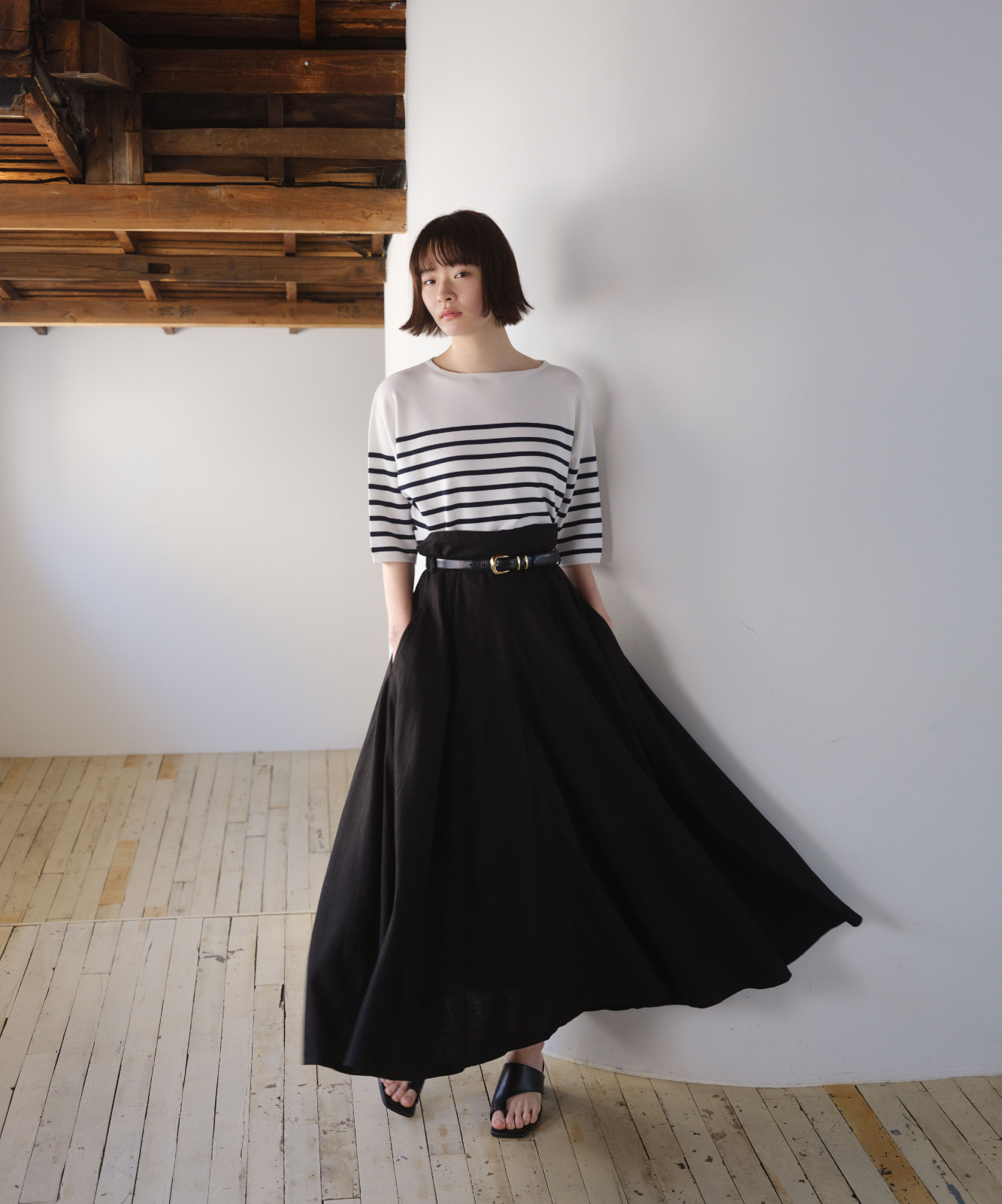 ≪通常販売≫linen flare skirt (リネンフレアスカート)