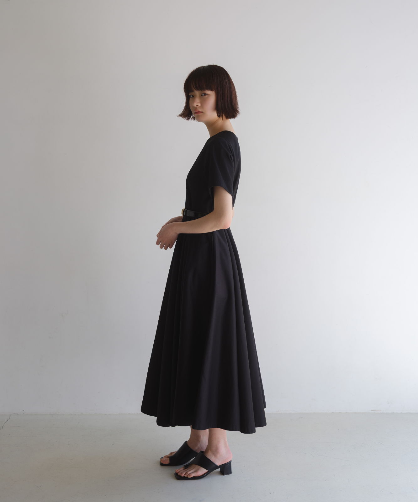 ≪通常販売≫【THE DRESS #00】black flare onepiece(ブラックフレアワンピース)