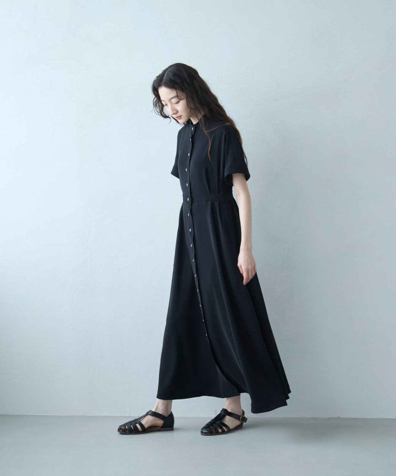 ≪通常販売≫【THE DRESS #63】stand collar dolman sleeve dress(スタンドカラードルマンスリーブドレス)≪2025年7月11日15:00販売開始≫