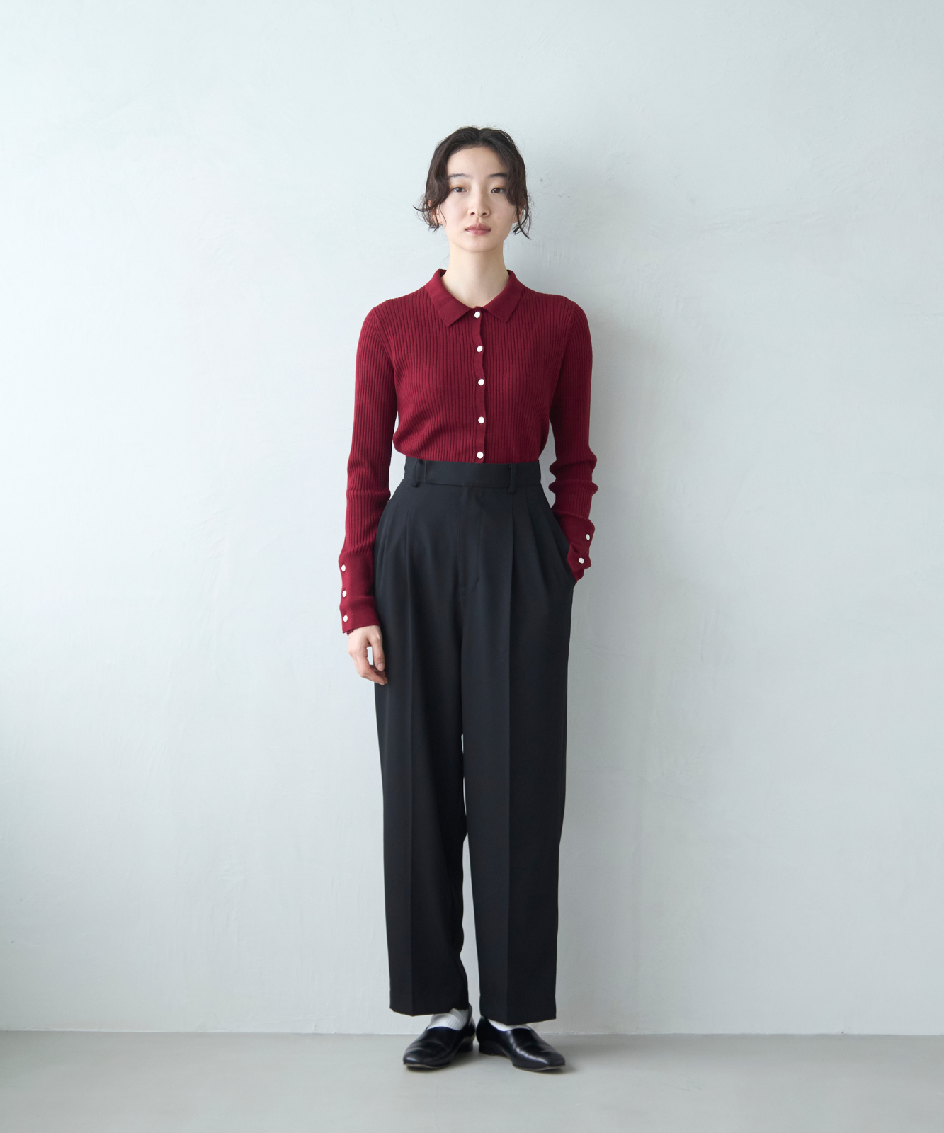 ≪通常販売≫toro tuck slacks(トロタックスラックス)- ブラック -
