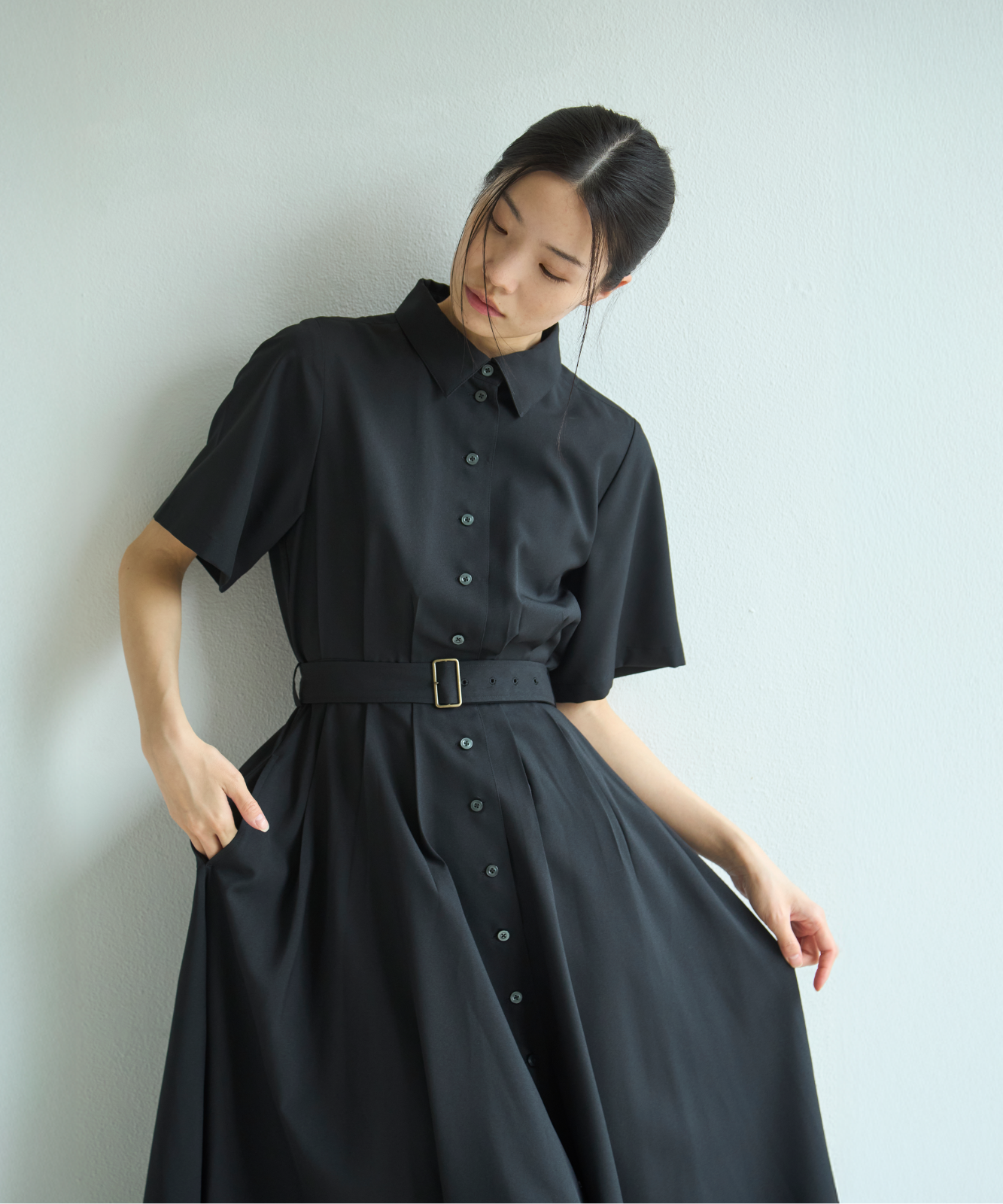≪予約販売≫【THE DRESS #62】shirt collar classical easy one piece(シャツカラークラシカルイージーワンピース)≪2025年6月13日17:00販売開始≫≪2025年7月発送予定≫