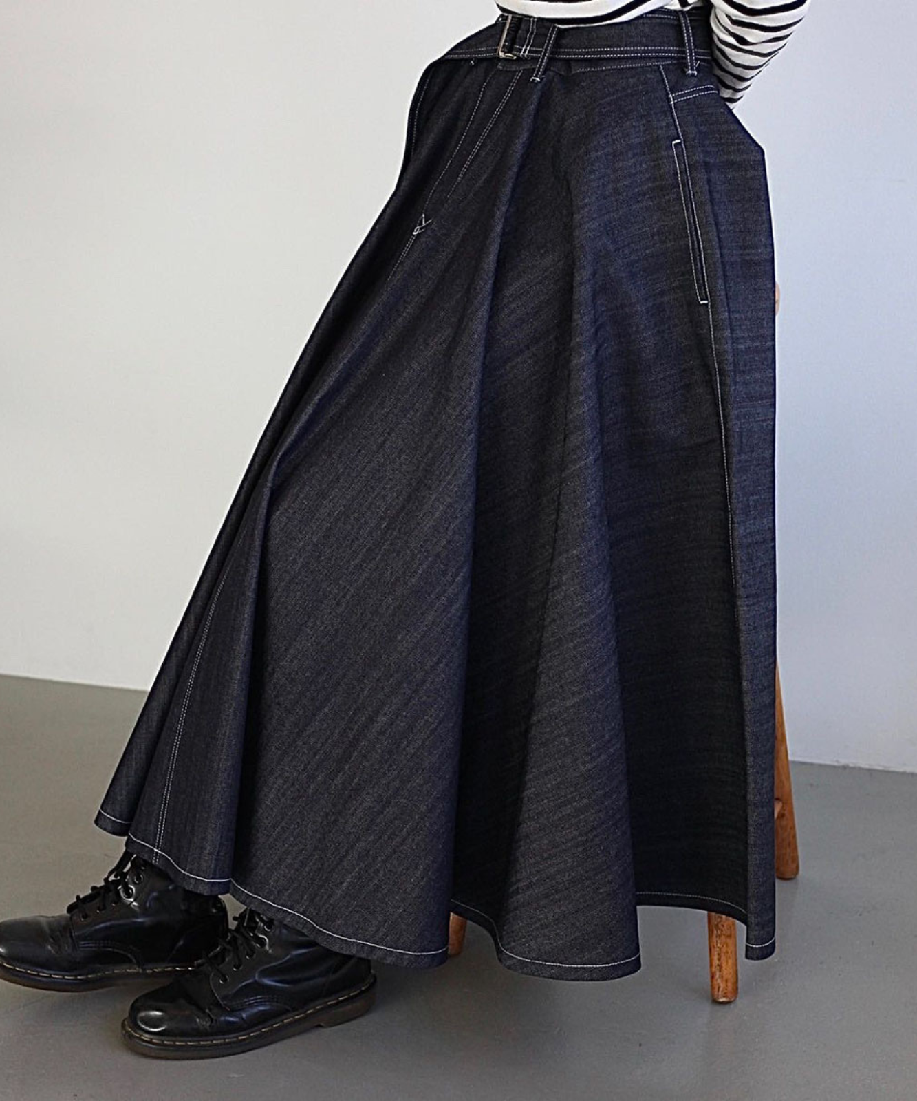 ≪通常販売≫super flare denim skirt(スーパーフレアデニムスカート)