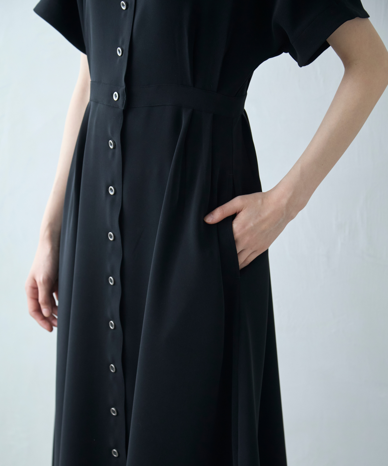 ≪通常販売≫【THE DRESS #63】stand collar dolman sleeve dress(スタンドカラードルマンスリーブドレス)≪2025年7月11日15:00販売開始≫