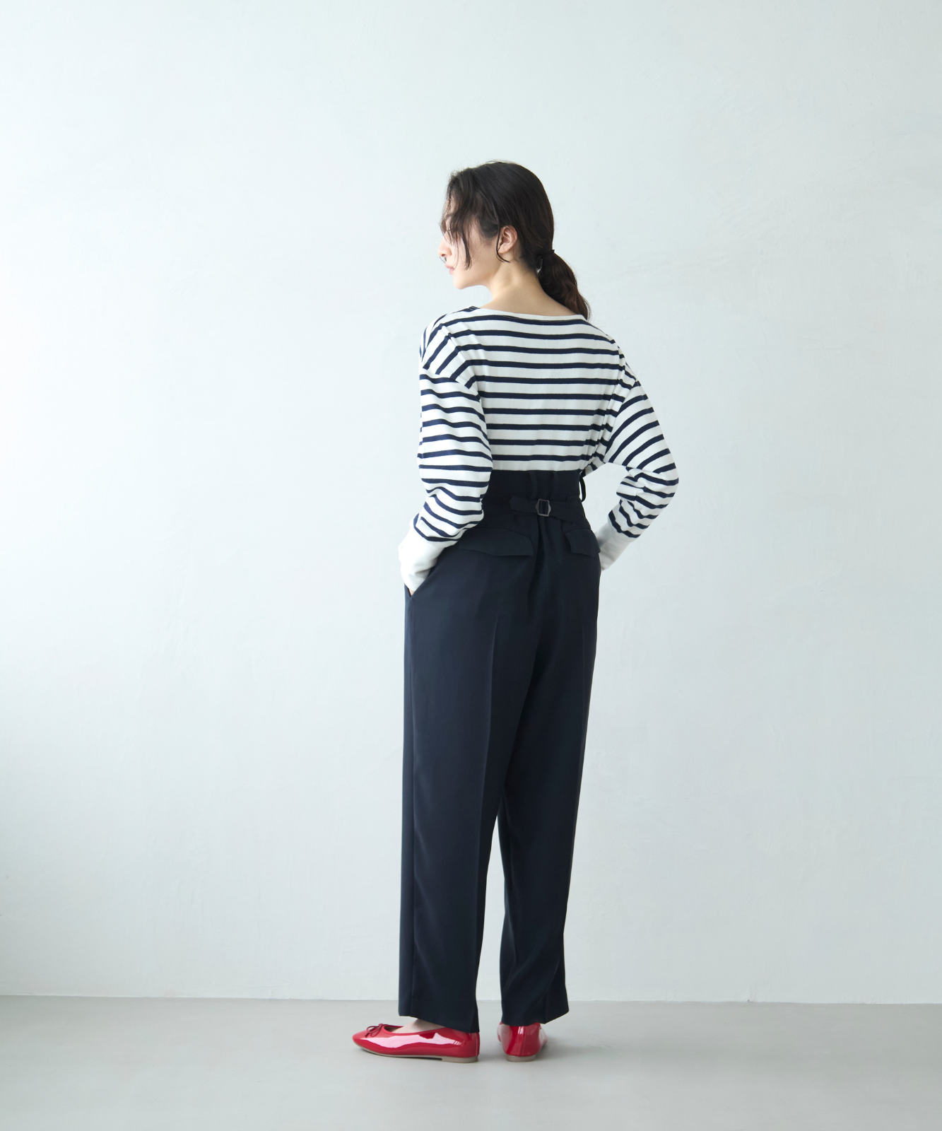 ≪通常販売≫toro tuck slacks(トロタックスラックス)- ネイビー -