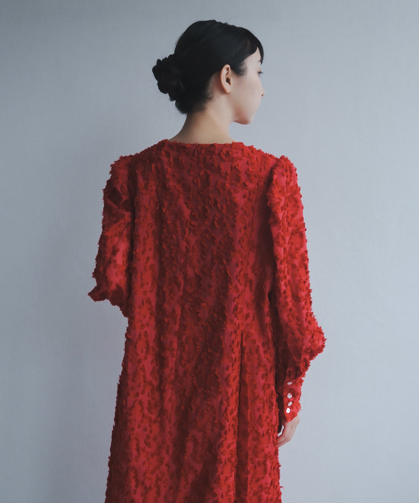 ≪予約販売≫foufou jacquard dress #03 "prep”(ジャカードドレス#03)- レッド -≪2023年7月3日21:00販売開始≫≪2023年10月下旬発送予定≫