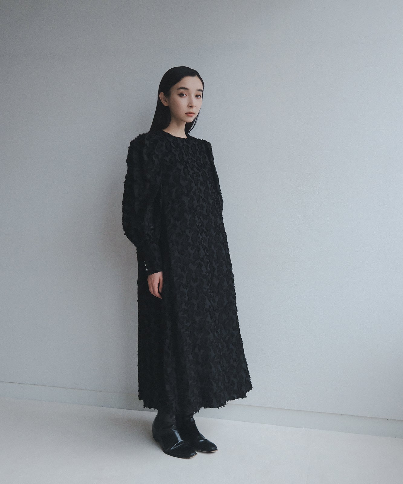 ≪予約販売≫foufou jacquard dress #03 "prep”(ジャカードドレス#03)- ブラック -≪2023年7月3日21:00販売開始≫≪2023年10月下旬発送予定≫