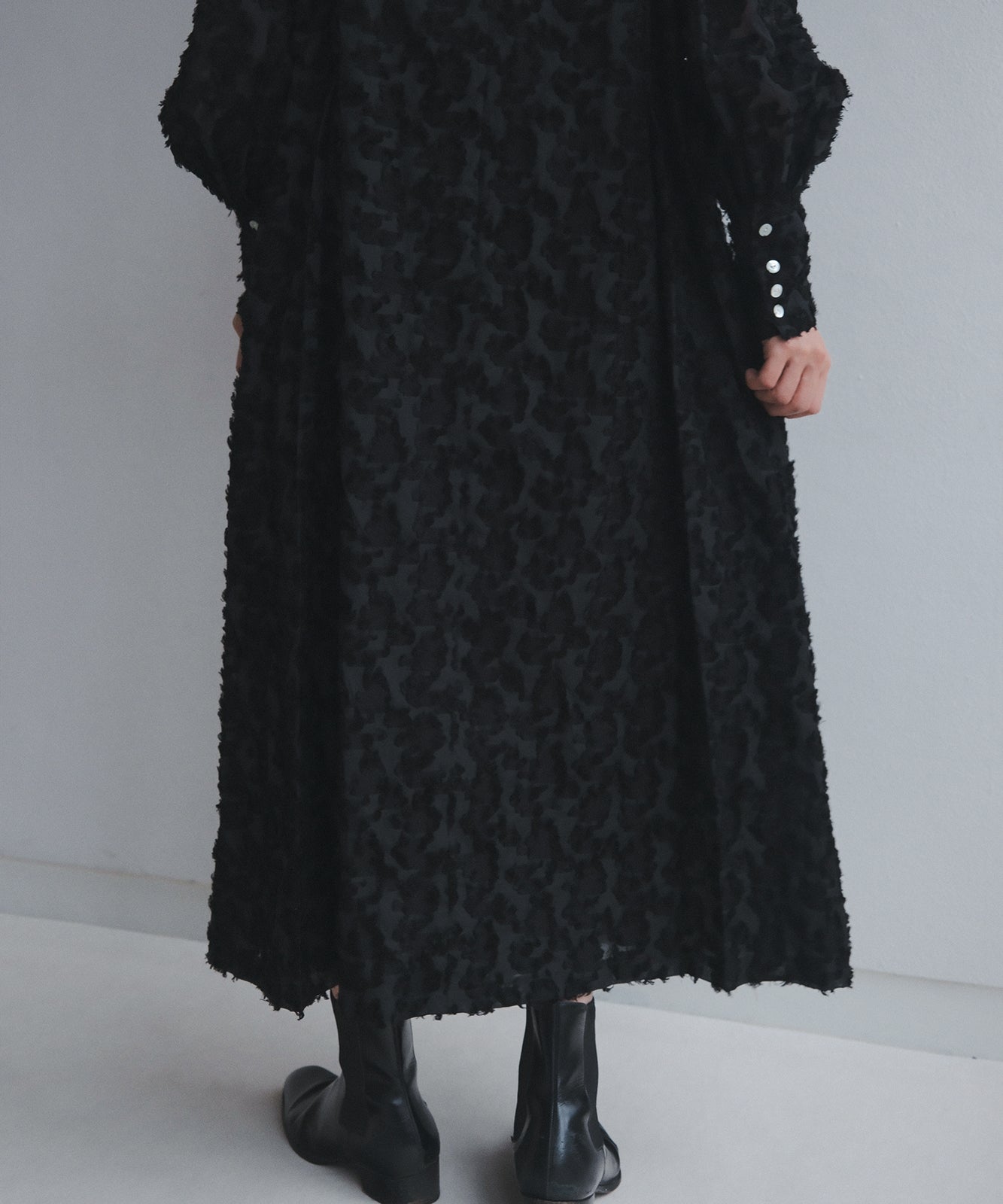 ≪予約販売≫foufou jacquard dress #03 "prep”(ジャカードドレス#03)- ブラック -≪2023年7月3日21:00販売開始≫≪2023年10月下旬発送予定≫