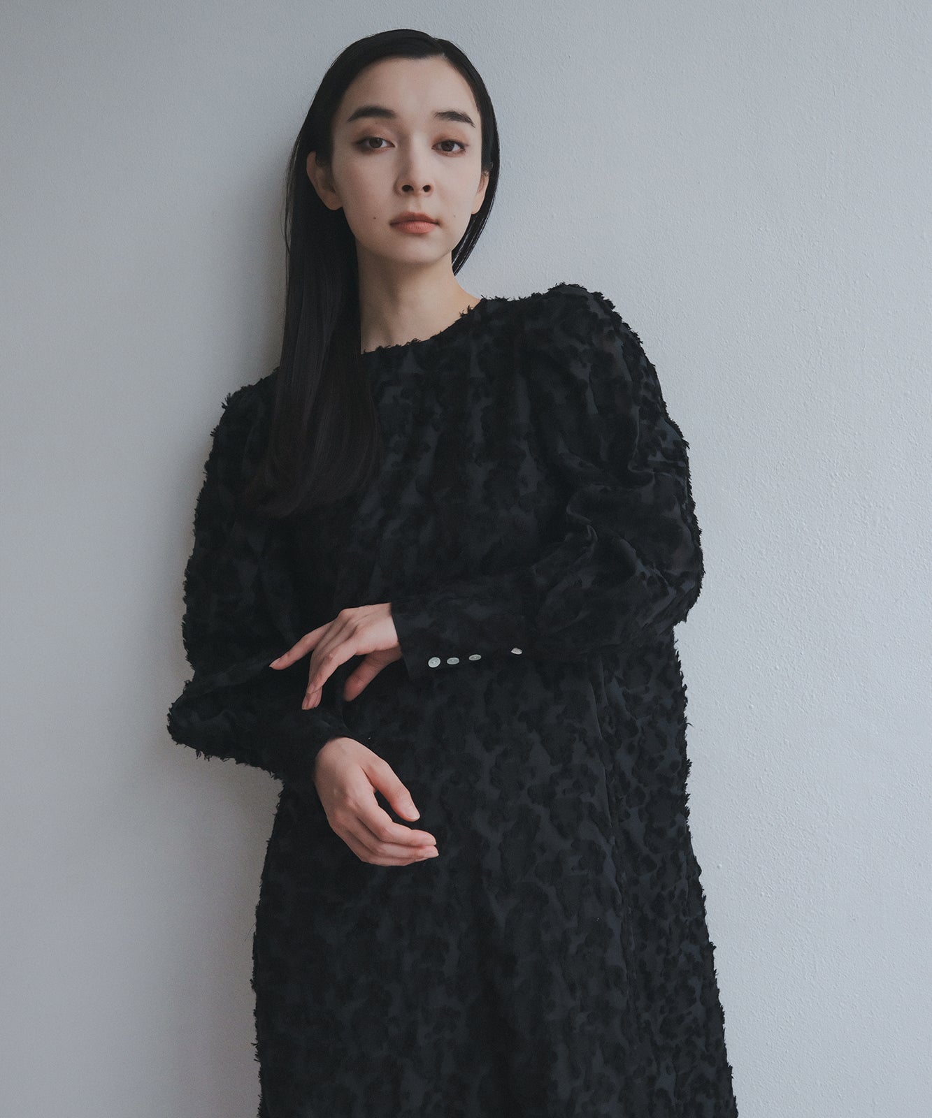 ≪予約販売≫foufou jacquard dress #03 "prep”(ジャカードドレス#03)- ブラック -≪2023年7月3日21:00販売開始≫≪2023年10月下旬発送予定≫
