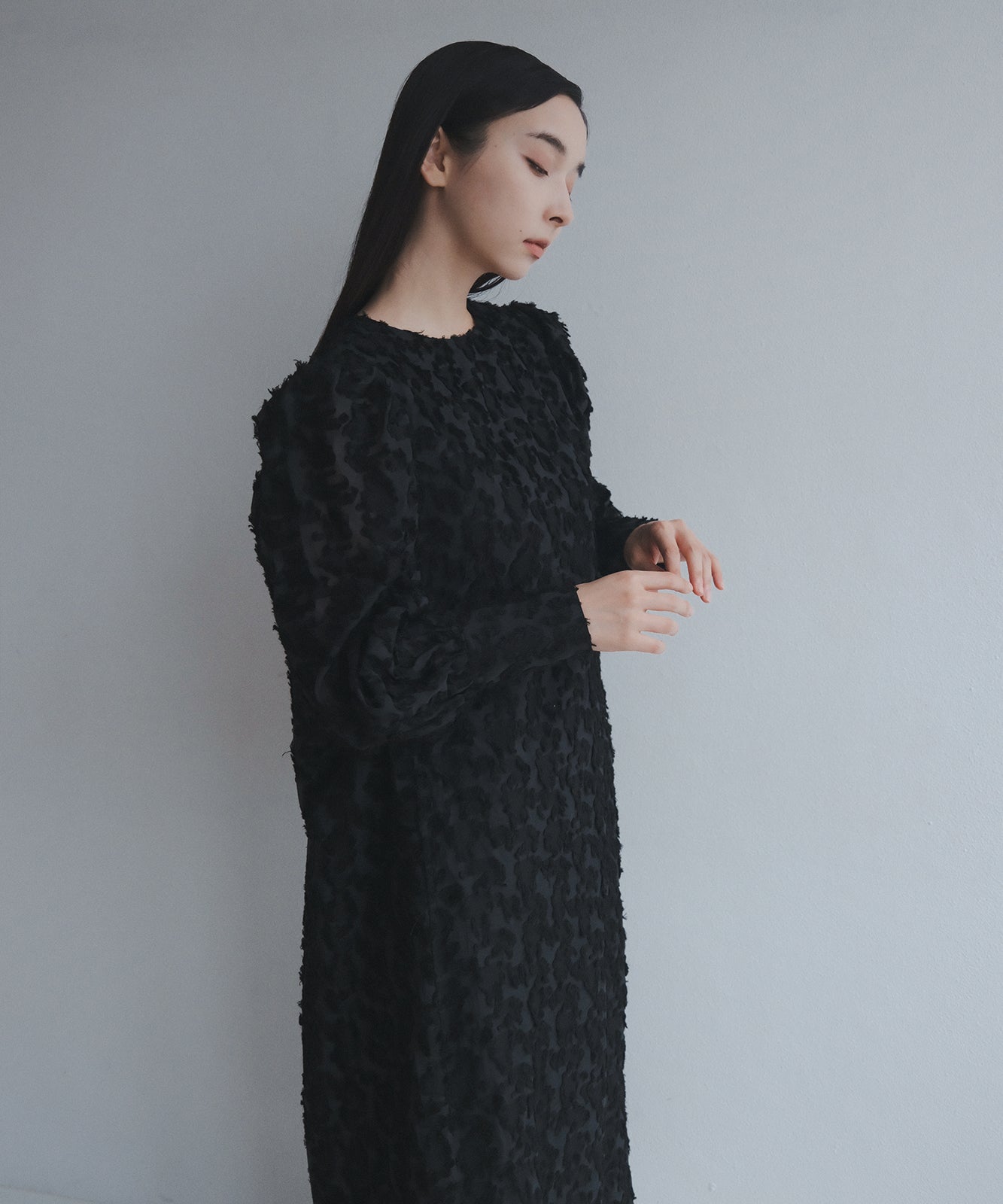 ≪予約販売≫foufou jacquard dress #03 "prep”(ジャカードドレス#03)- ブラック -≪2023年7月3日21:00販売開始≫≪2023年10月下旬発送予定≫