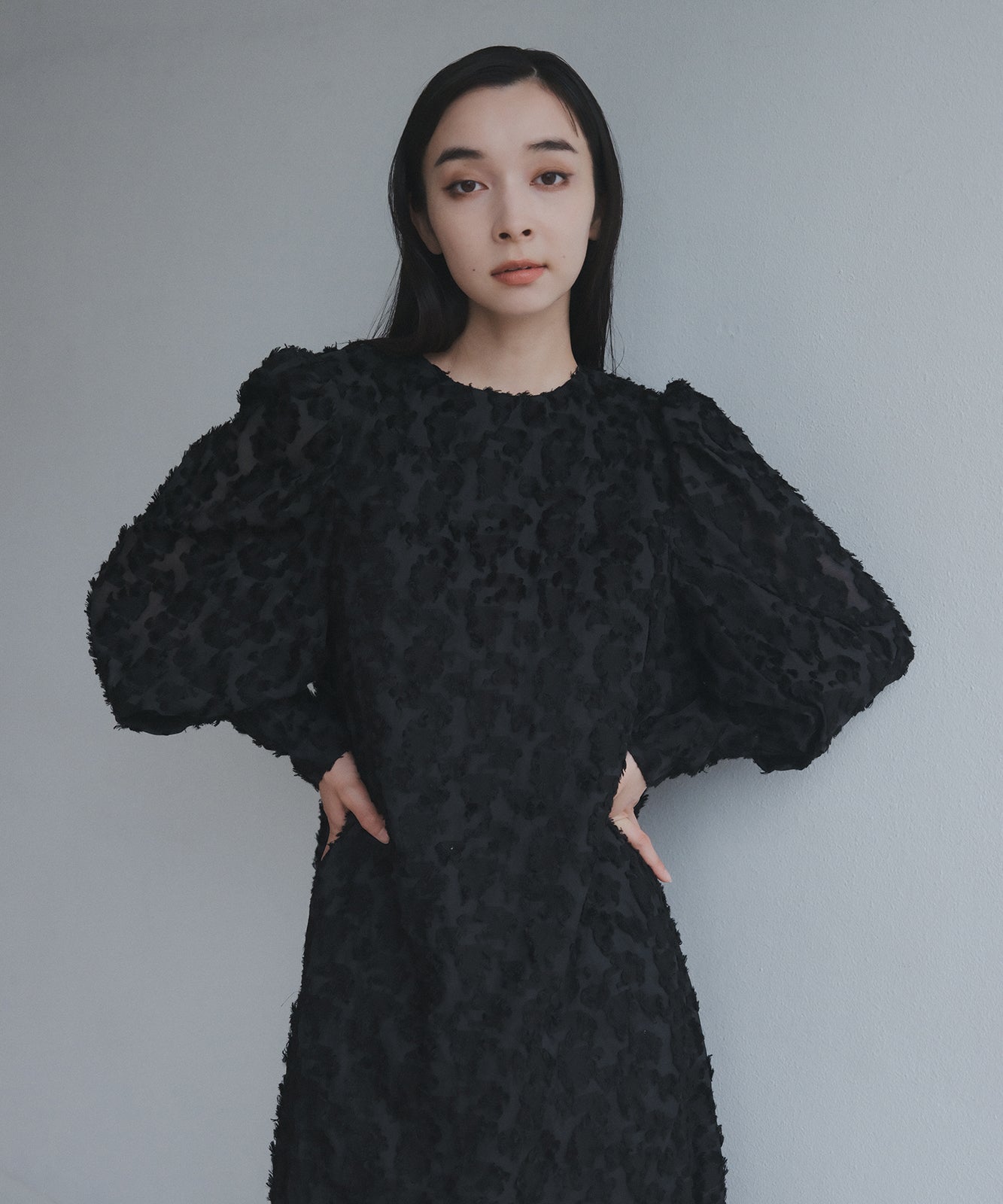 ≪予約販売≫foufou jacquard dress #03 "prep”(ジャカードドレス#03)- ブラック -≪2023年7月3日21:00販売開始≫≪2023年10月下旬発送予定≫