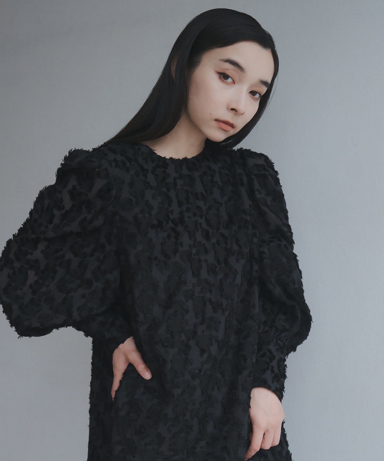≪予約販売≫foufou jacquard dress #03 "prep”(ジャカードドレス#03)- ブラック -≪2023年7月3日21:00販売開始≫≪2023年10月下旬発送予定≫