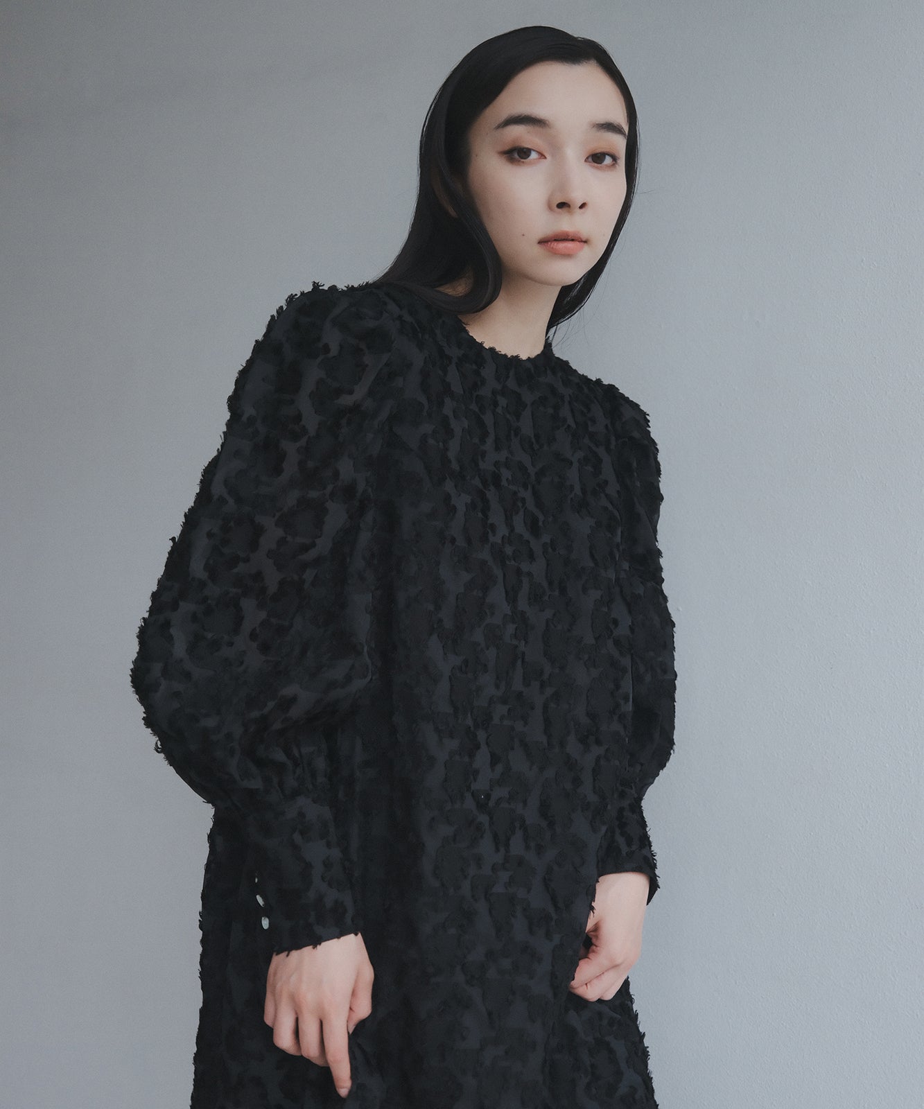 ≪予約販売≫foufou jacquard dress #03 "prep”(ジャカードドレス#03)- ブラック -≪2023年7月3日21:00販売開始≫≪2023年10月下旬発送予定≫