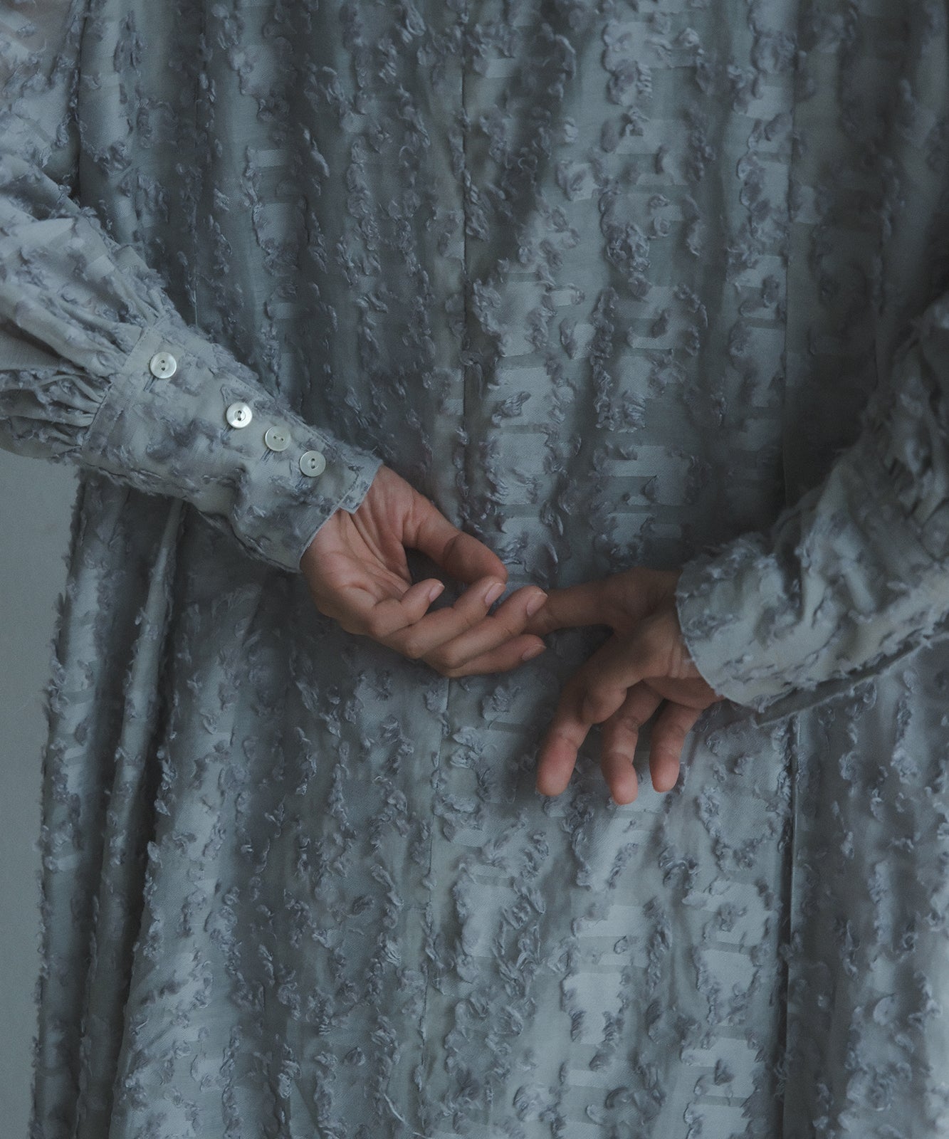 ≪予約販売≫foufou jacquard dress #03 "prep”(ジャカードドレス#03)- ライトグレー -≪2023年7月3日21:00販売開始≫≪2023年10月下旬発送予定≫