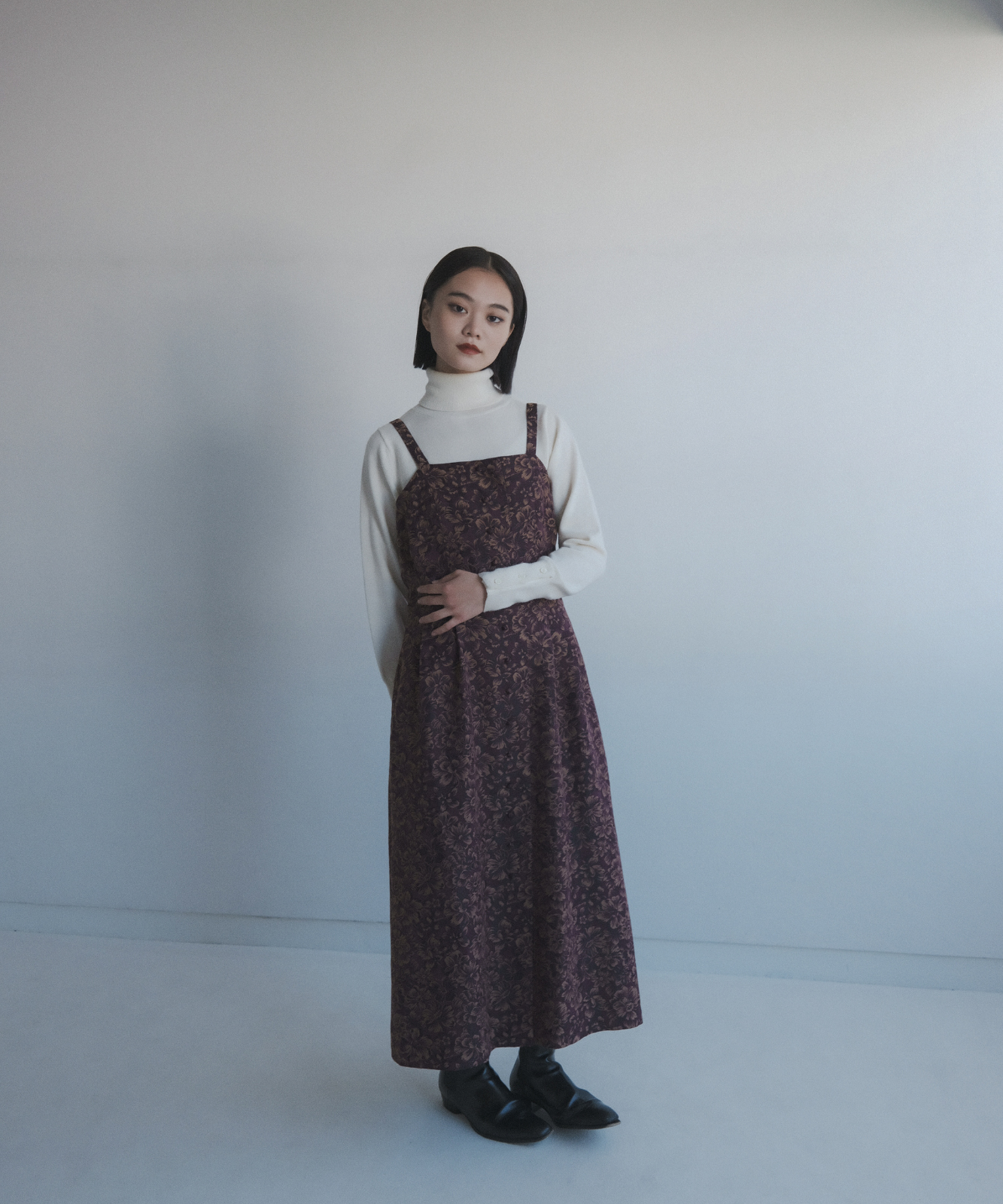 ≪在庫販売≫jacquard square jumper skirt(ジャカードスクエアジャンパースカート)≪2023年10月25日15:00販売開始≫
