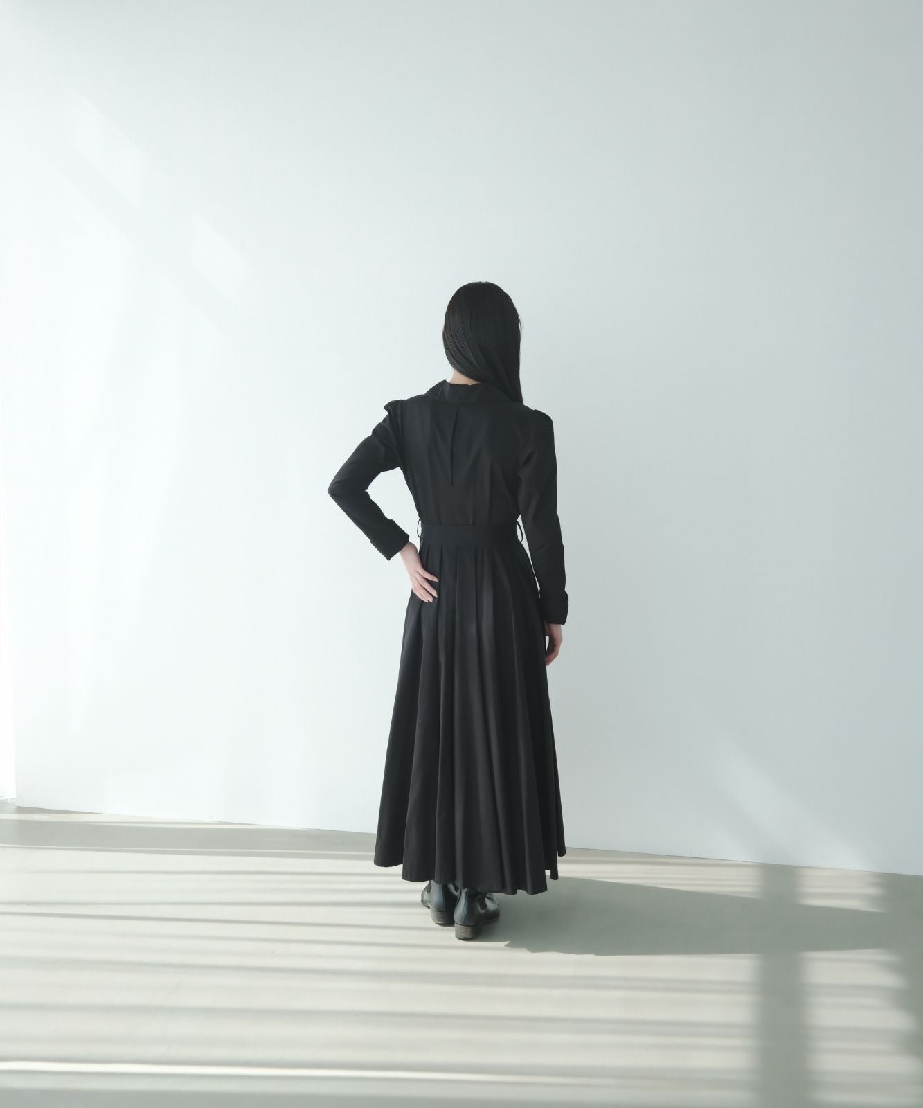 ≪予約販売≫【THE DRESS #18】big collar black button dress(ビッグカラーブラックボタンドレス)≪2023年11月10日15:00販売開始≫≪2024年2月上旬以降発送予定≫