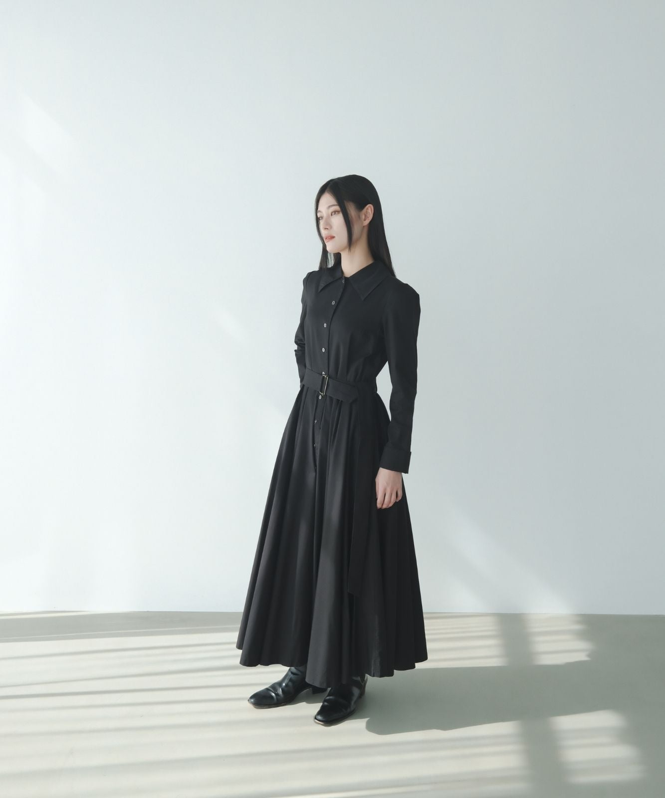 ≪予約販売≫【THE DRESS #18】big collar black button dress(ビッグカラーブラックボタンドレス)≪2023年11月10日15:00販売開始≫≪2024年2月上旬以降発送予定≫