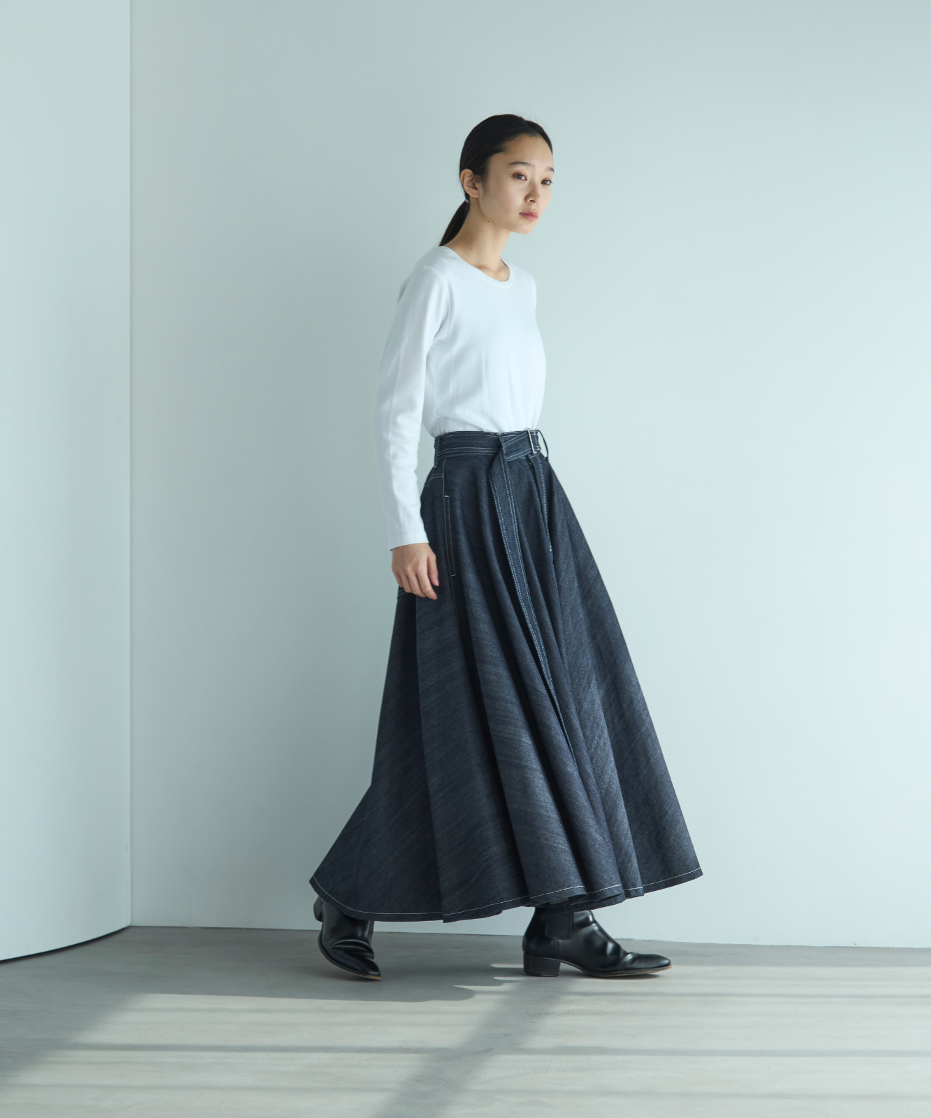 ≪通常販売≫super flare denim skirt(スーパーフレアデニムスカート)