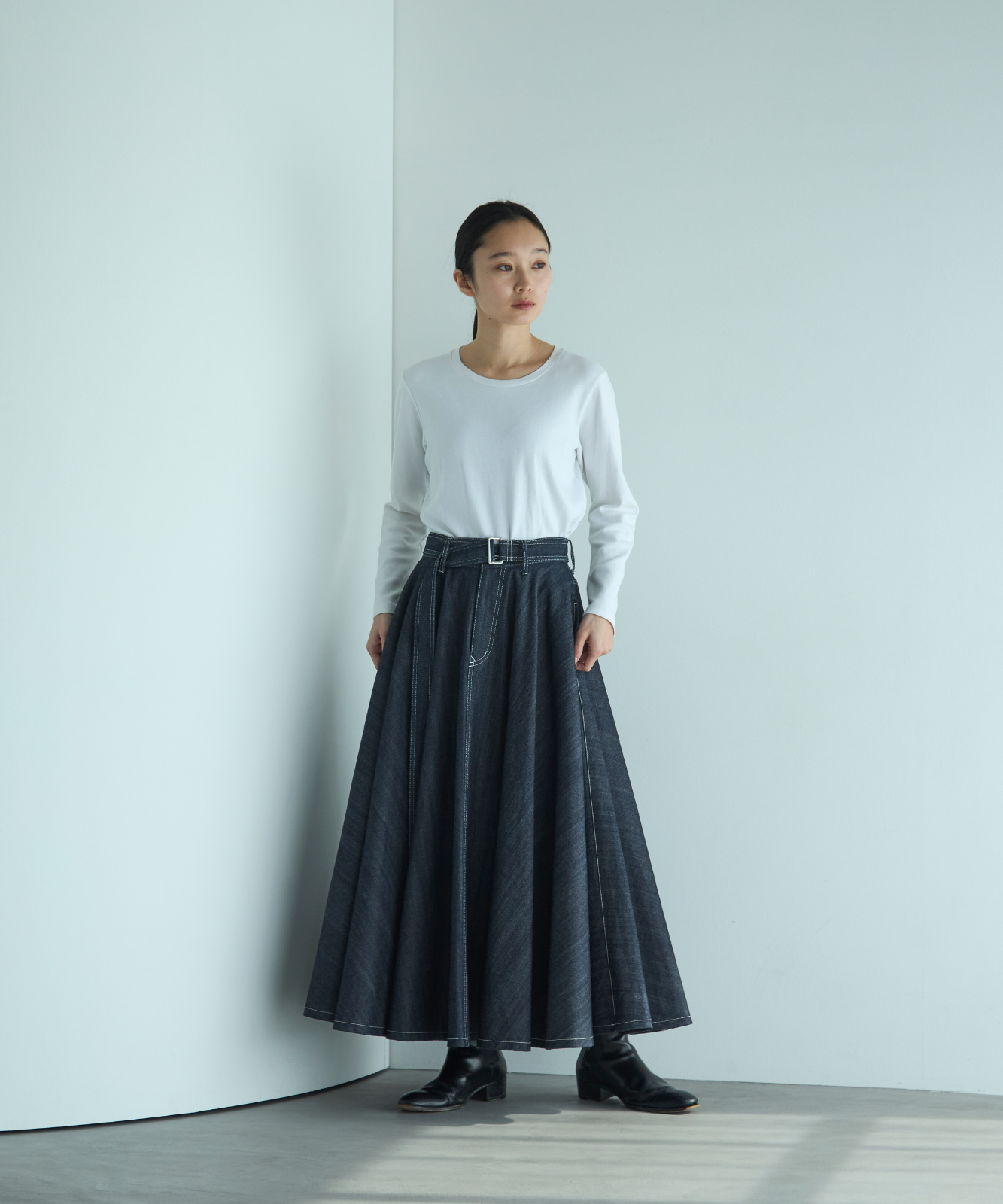 ≪通常販売≫super flare denim skirt(スーパーフレアデニムスカート)