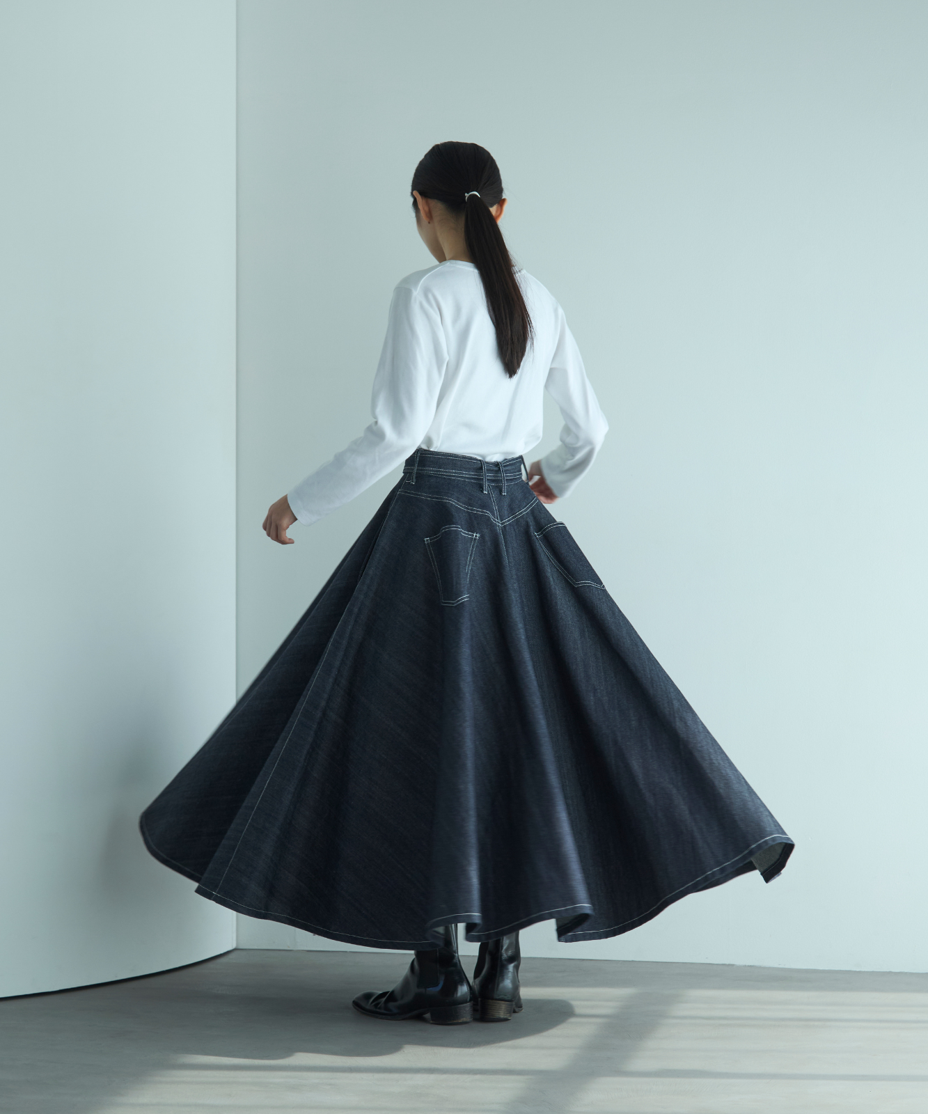 ≪通常販売≫super flare denim skirt(スーパーフレアデニムスカート)