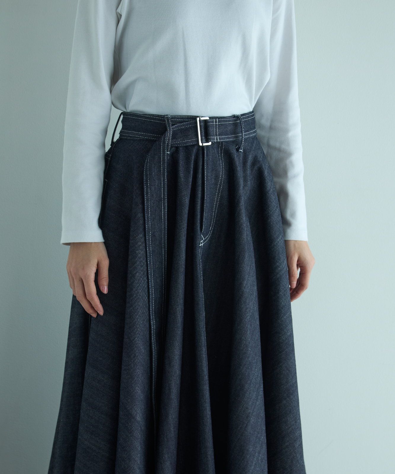 ≪通常販売≫super flare denim skirt(スーパーフレアデニムスカート)