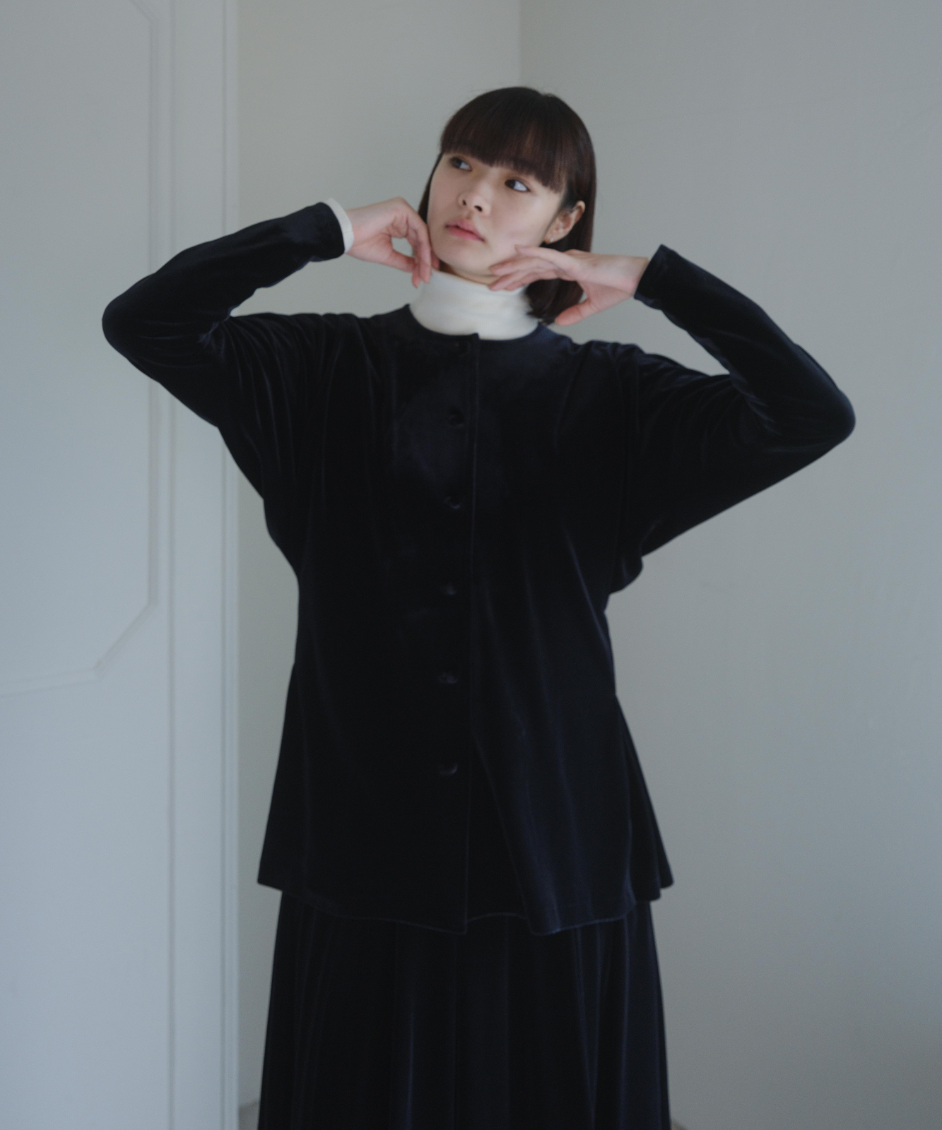 ≪通常販売≫【THE DRESS #25】velour button blouse(ベロアボタンブラウス)≪2025年9月29日15:00販売開始≫