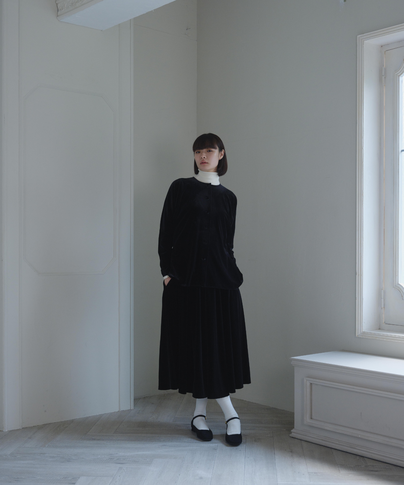 ≪通常販売≫【THE DRESS #25】velour button blouse(ベロアボタンブラウス)≪2025年9月29日15:00販売開始≫