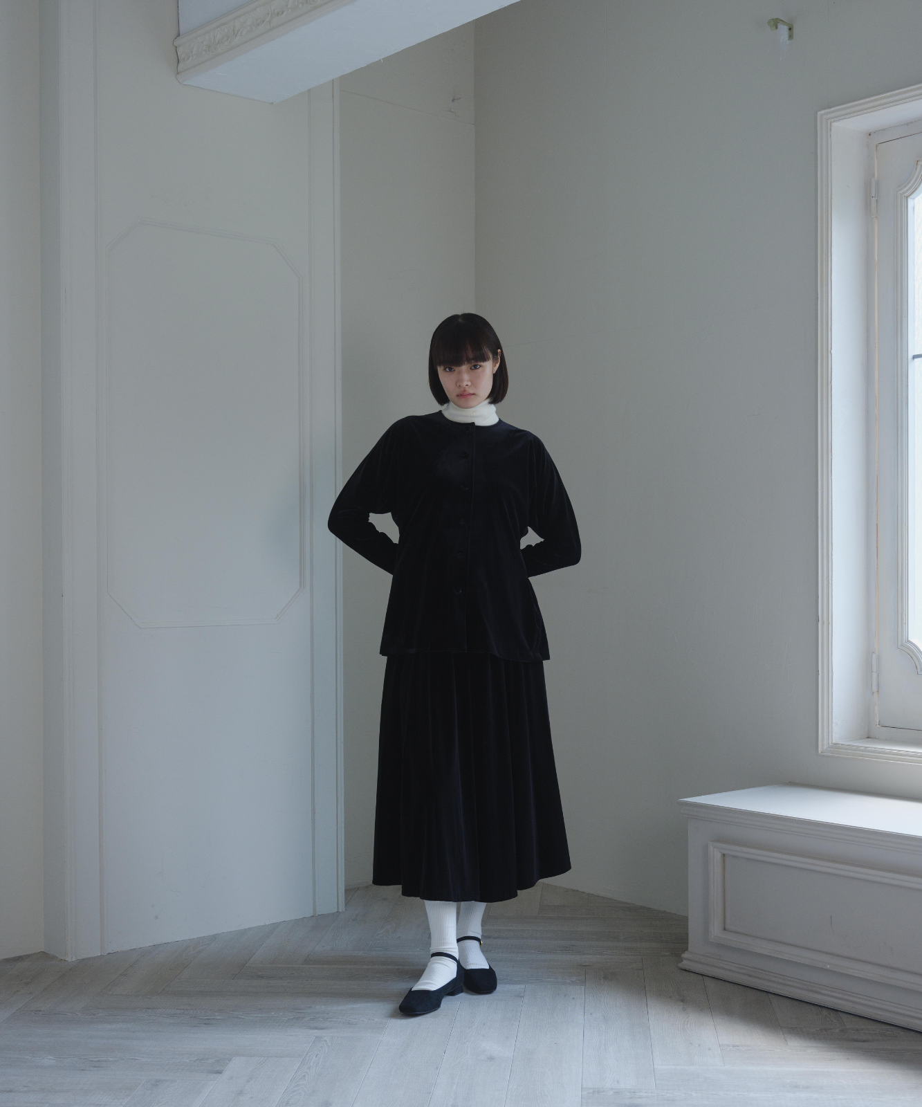 ≪通常販売≫【THE DRESS #25】velour button blouse(ベロアボタンブラウス)≪2025年9月29日15:00販売開始≫
