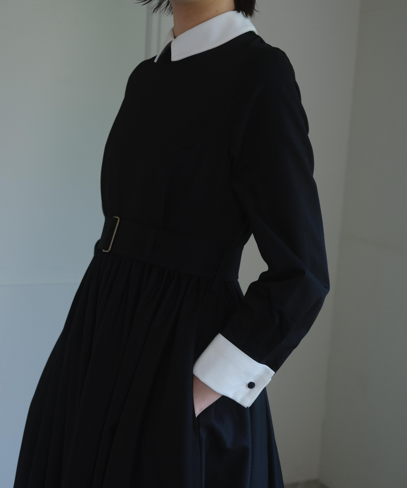 ≪通常販売≫【THE DRESS #32】double cuffs bicolor one piece(ダブルカフスバイカラーワンピース)≪2025年10月7日12:00販売開始≫