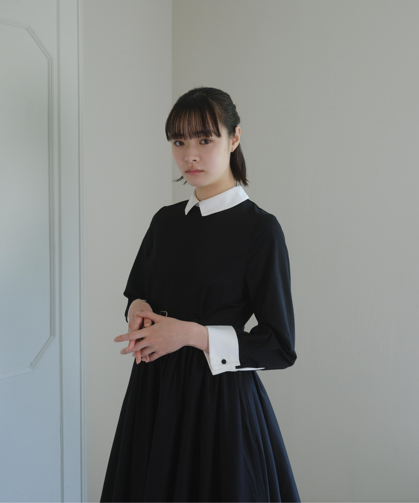 ≪通常販売≫【THE DRESS #32】double cuffs bicolor one piece(ダブルカフスバイカラーワンピース)≪2025年10月7日12:00販売開始≫