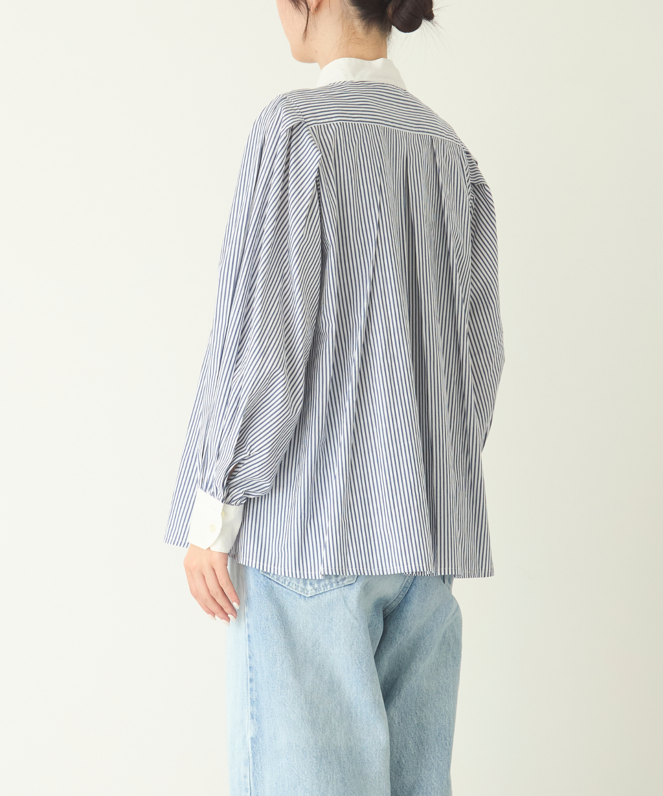 ≪通常販売≫stand collar cleric shirt(スタンドカラークレリックシャツ)