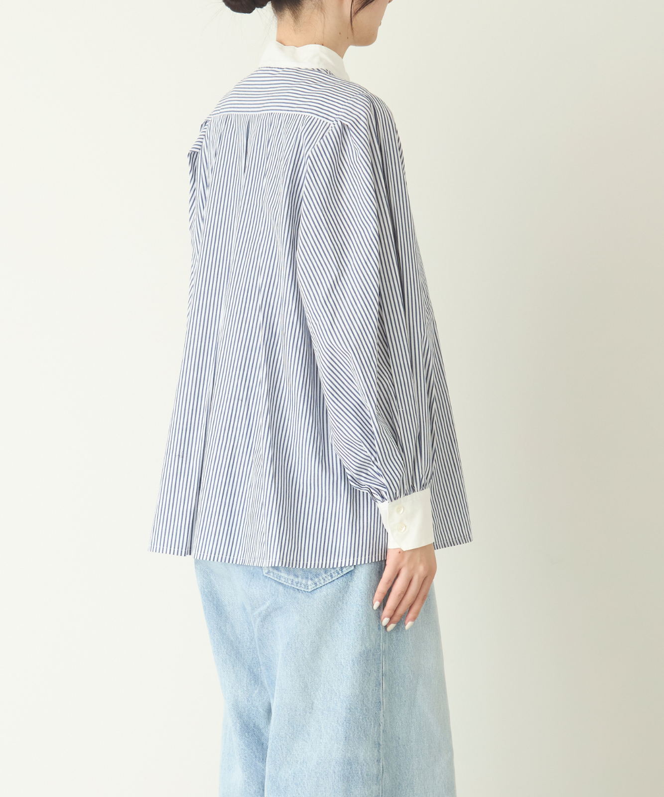 ≪通常販売≫stand collar cleric shirt(スタンドカラークレリックシャツ)