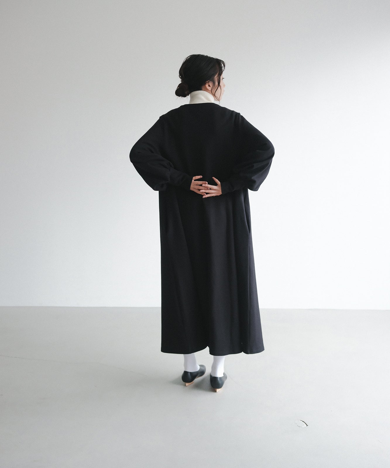 ≪通常販売≫henley neck volume sleeve one piece(ヘンリーネックボリュームスリーブワンピース)