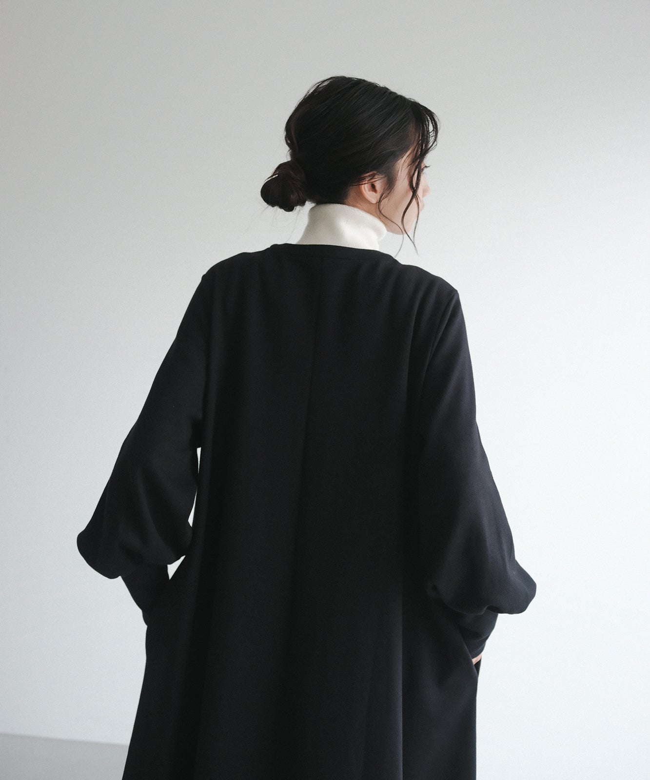 ≪通常販売≫henley neck volume sleeve one piece(ヘンリーネックボリュームスリーブワンピース)